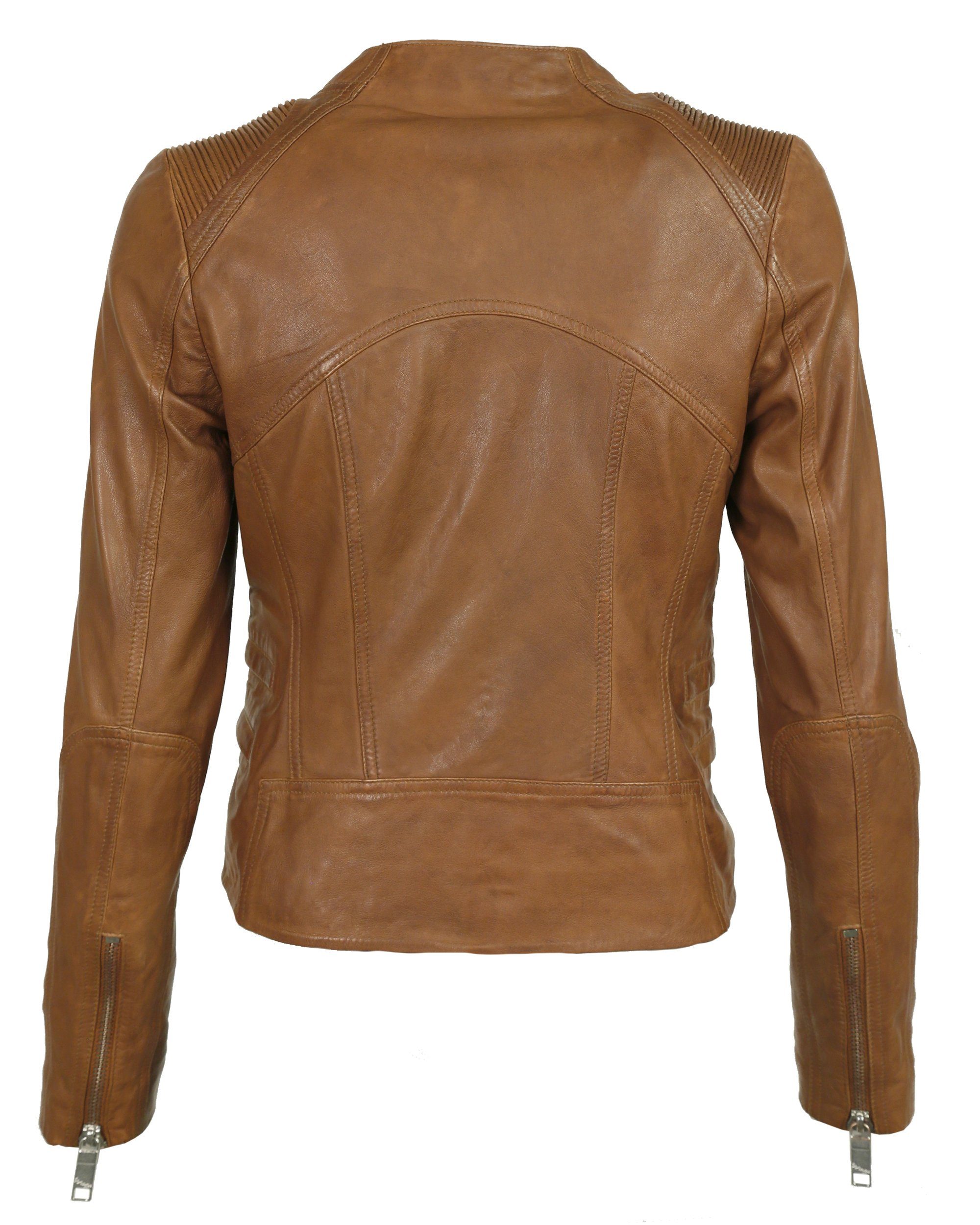 Lederjacke Chrystal Maze cognac