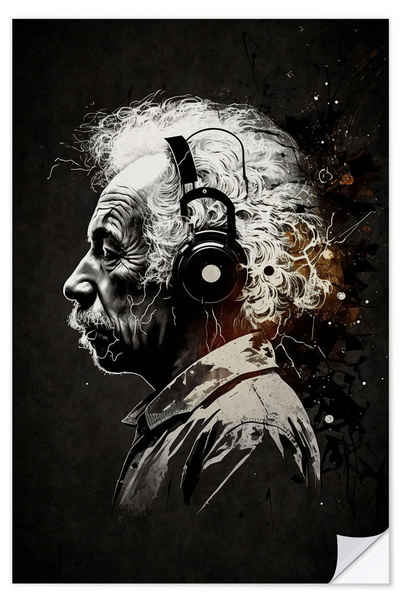 Posterlounge Wandfolie Durro Art, Einstein Headphones Pop Art, Illustration