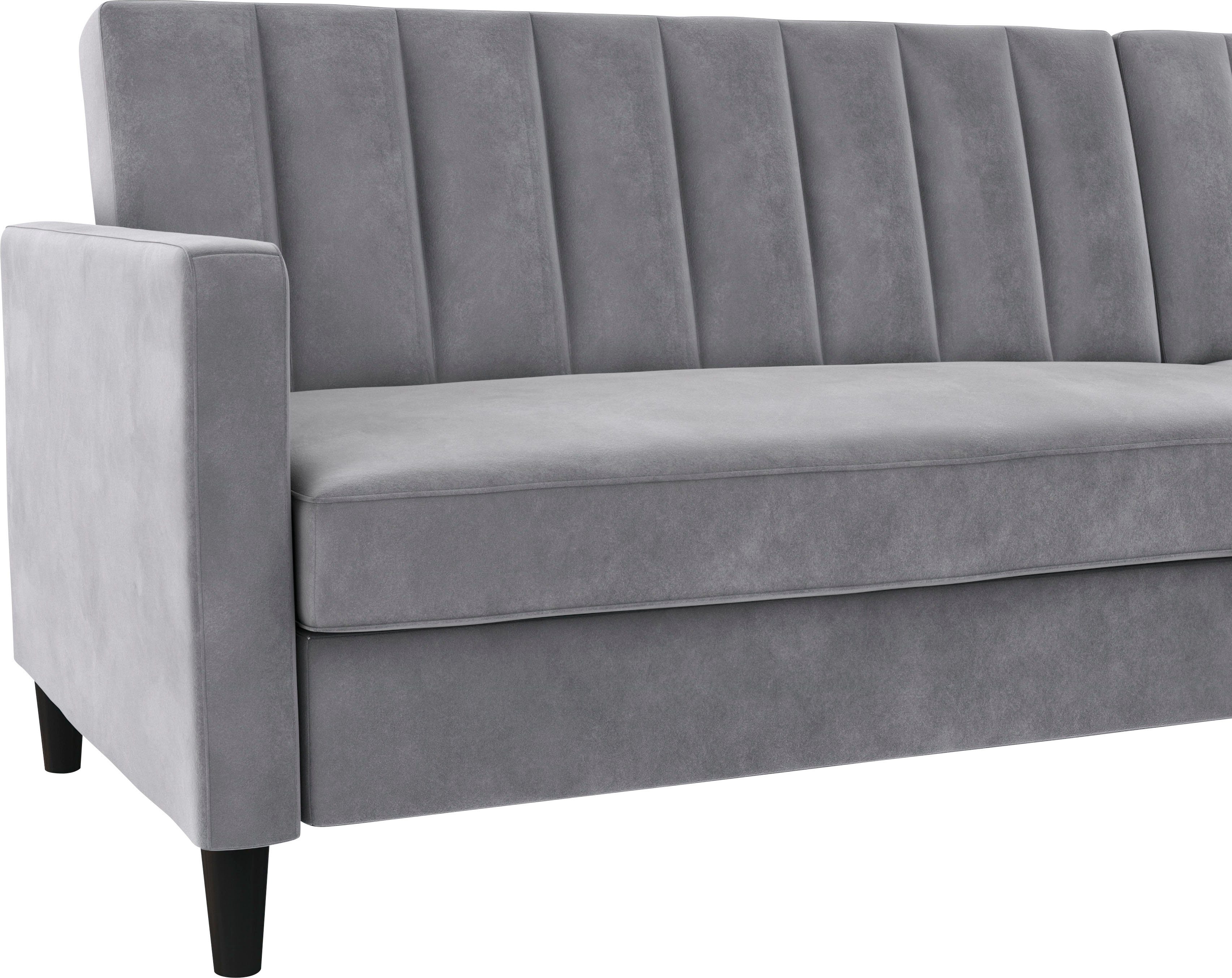 Celine, Stauraum. montierbar mit Recamiere Ecksofa Bett-Funktion und Home Dorel beidseitig