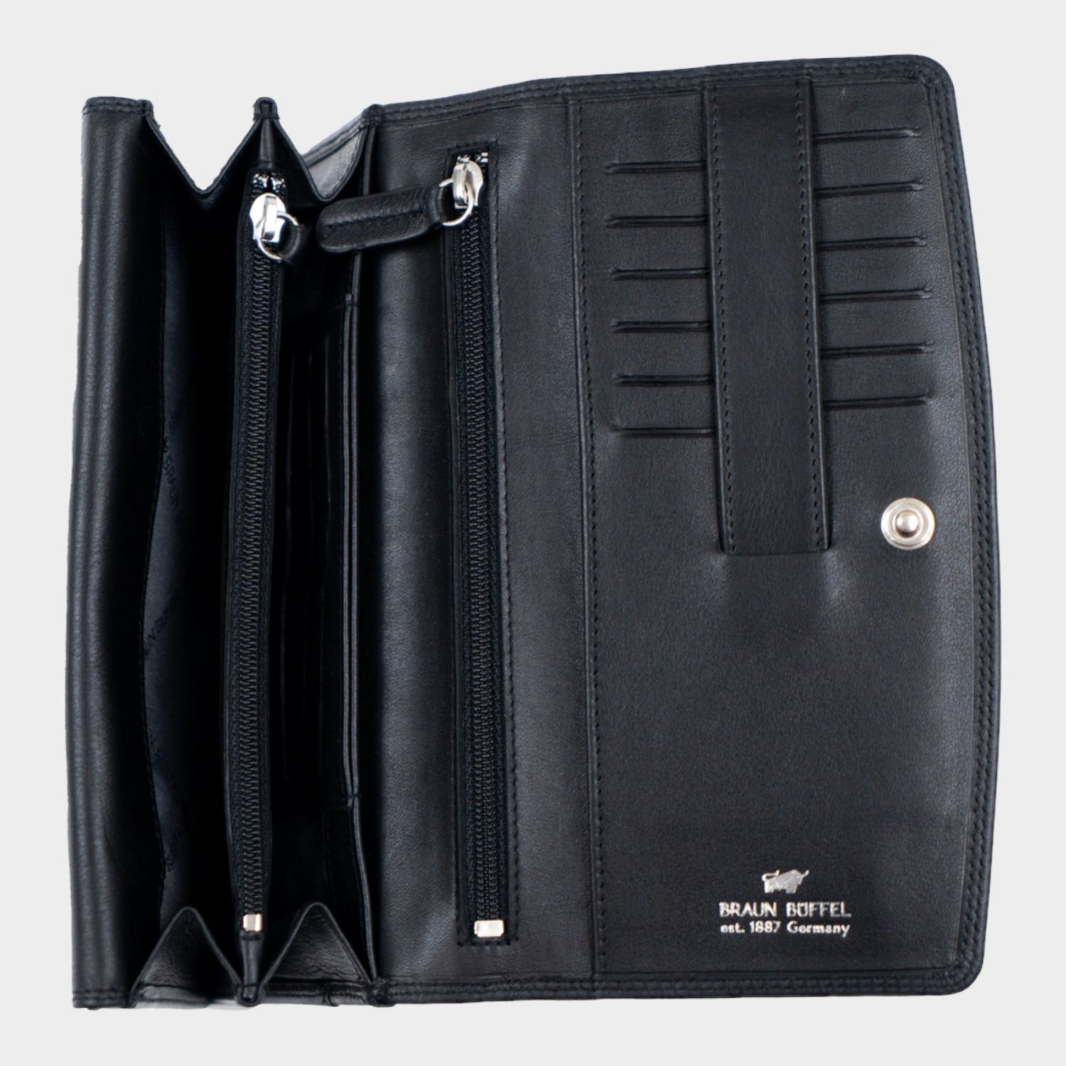 Braun Büffel Geldbörse GOLF RFID Geldbörse L 9 Kartenfächer schwarz