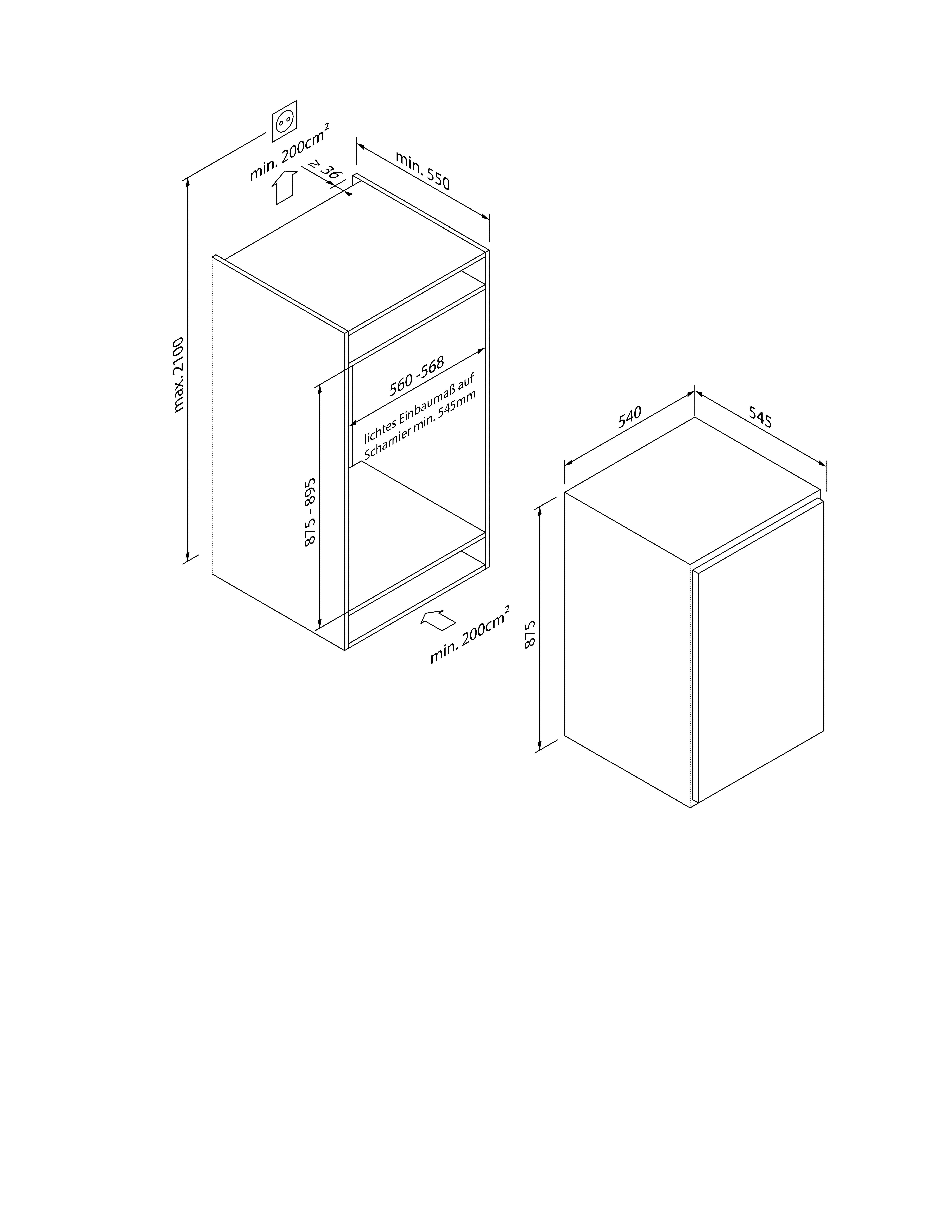 HTech Kühlschrank WR2201