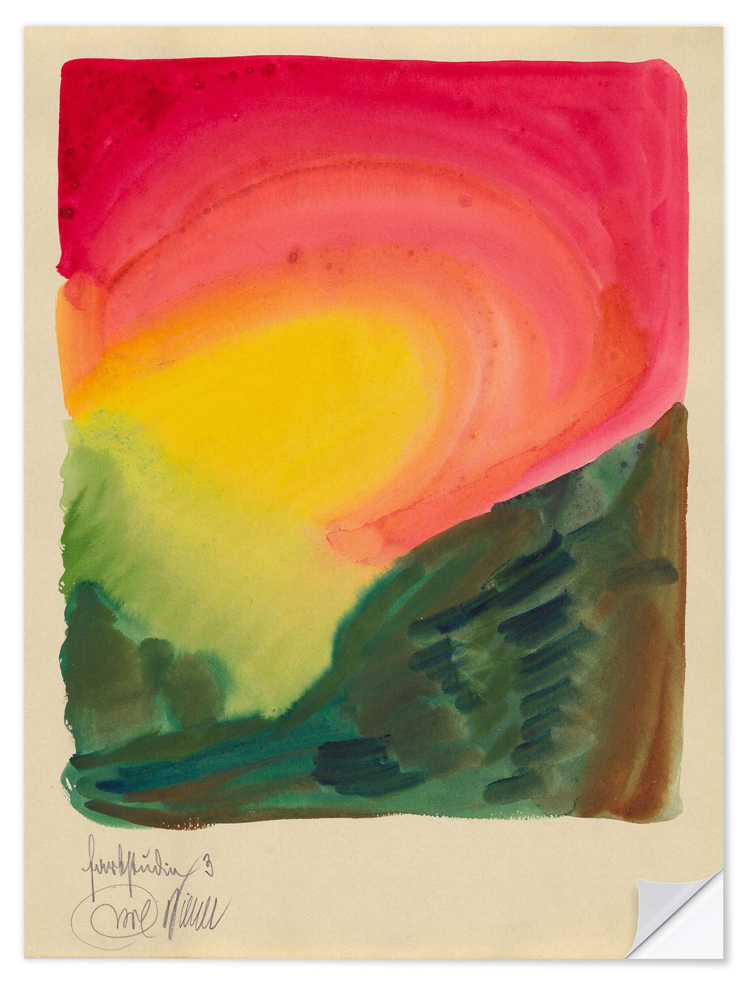 Posterlounge Wandfolie Karl Wiener, Abstract Colour Study III, Wohnzimmer Modern Malerei