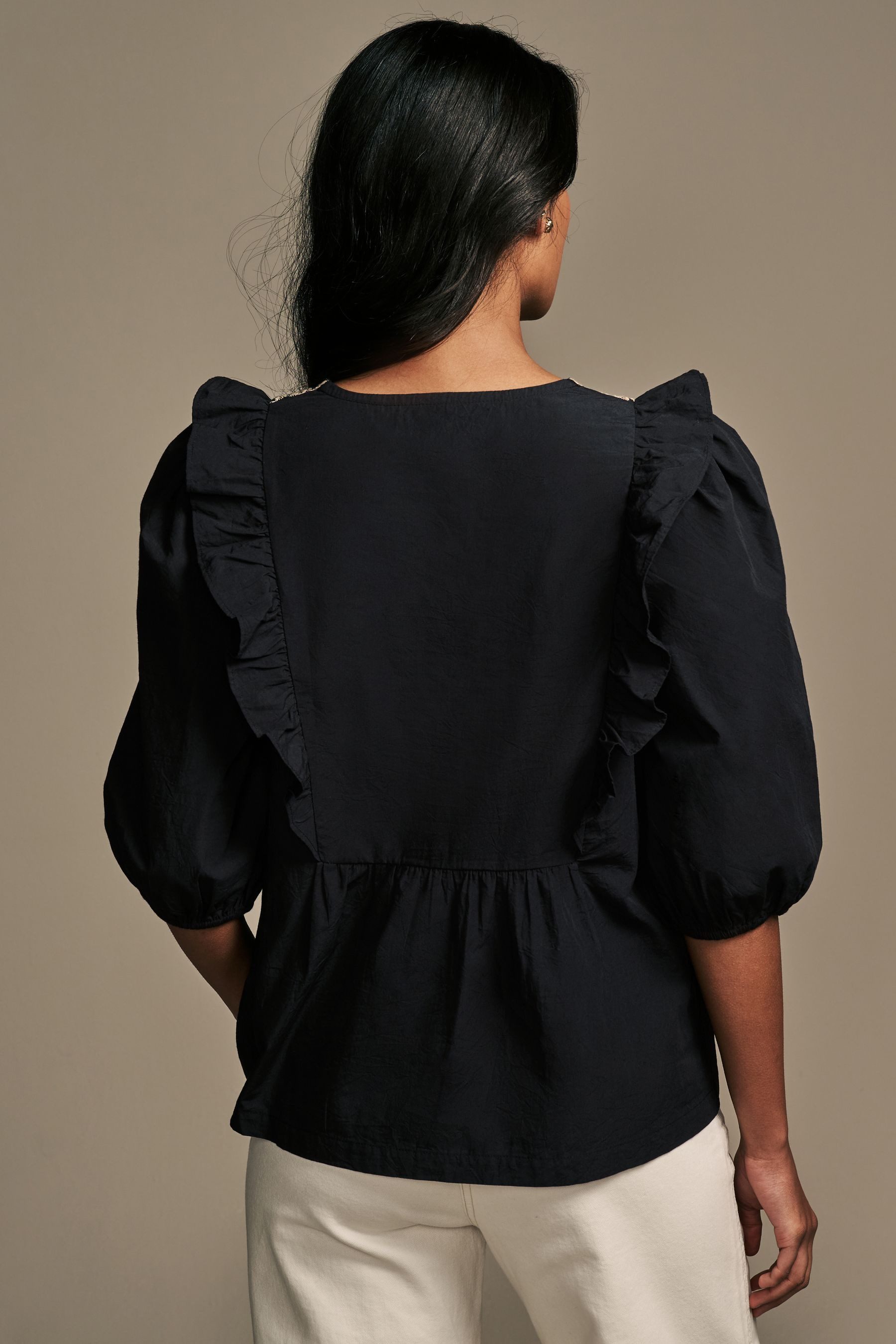 LAURA ASHLEY Hemdbluse Laura Ashley Bluse mit Lochspitze und Rüschen (1-tlg günstig online kaufen