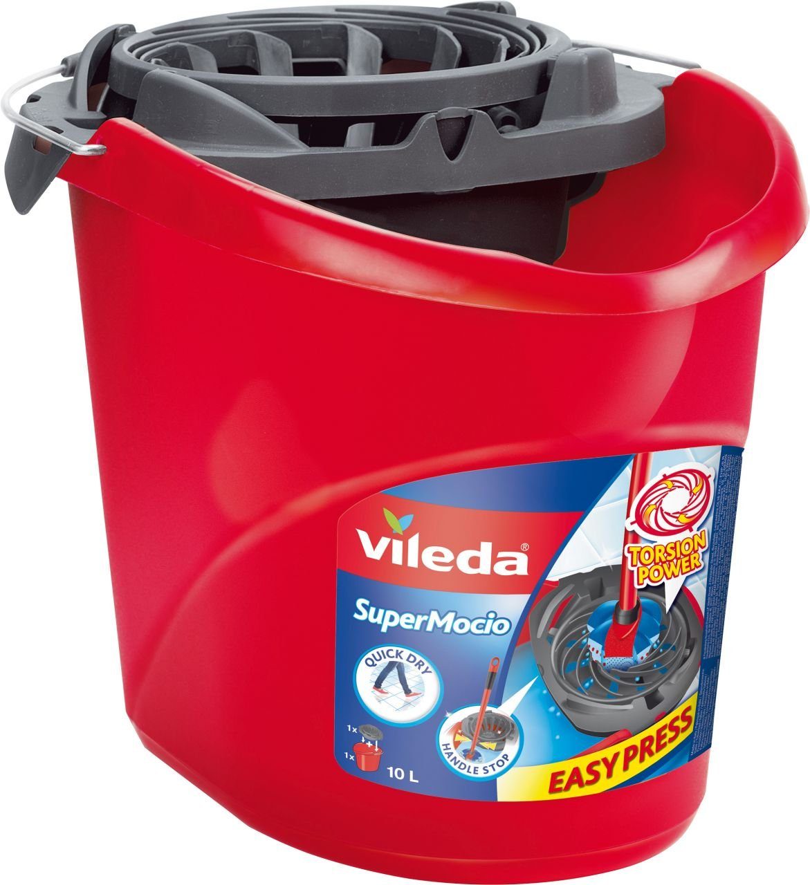 Vileda Putzeimer Vileda Wischmopeimer für Supermocio mit PowerPress