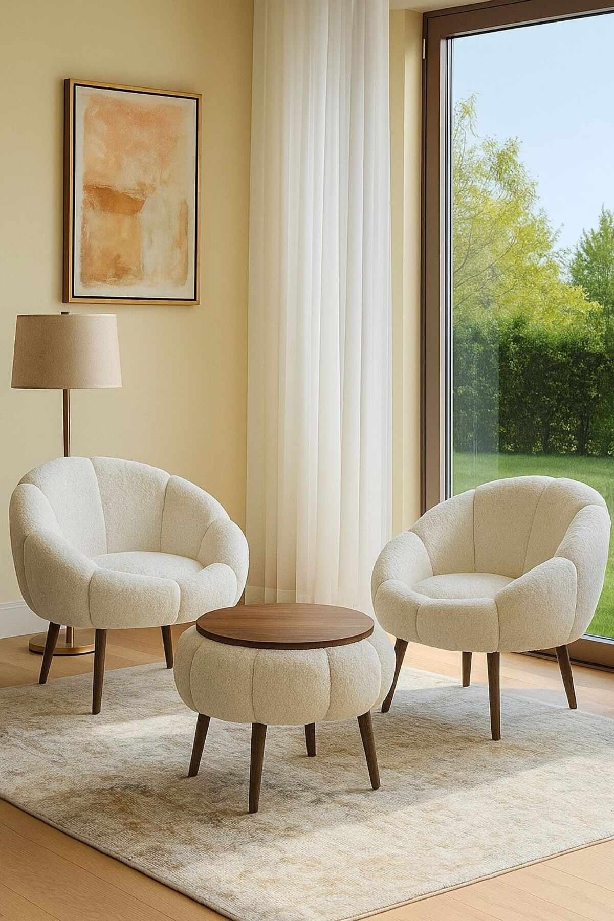 Skye Decor Sofa Lida Ohrensessel Set, 3 Teile, 3-teiliges Set
