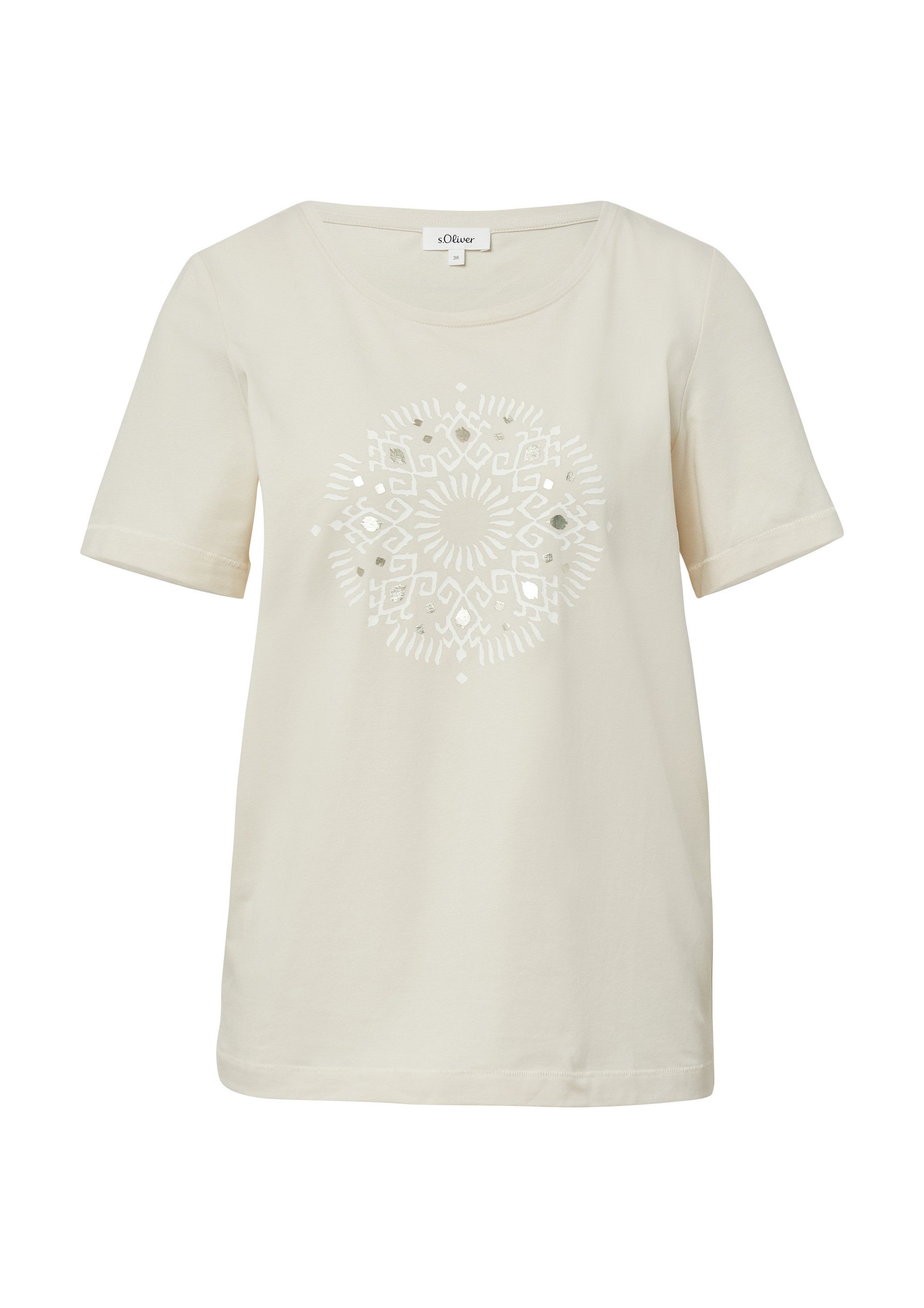 s.Oliver Kurzarmshirt T-Shirt T-Shirt aus Baumwollstretch mit Print günstig online kaufen