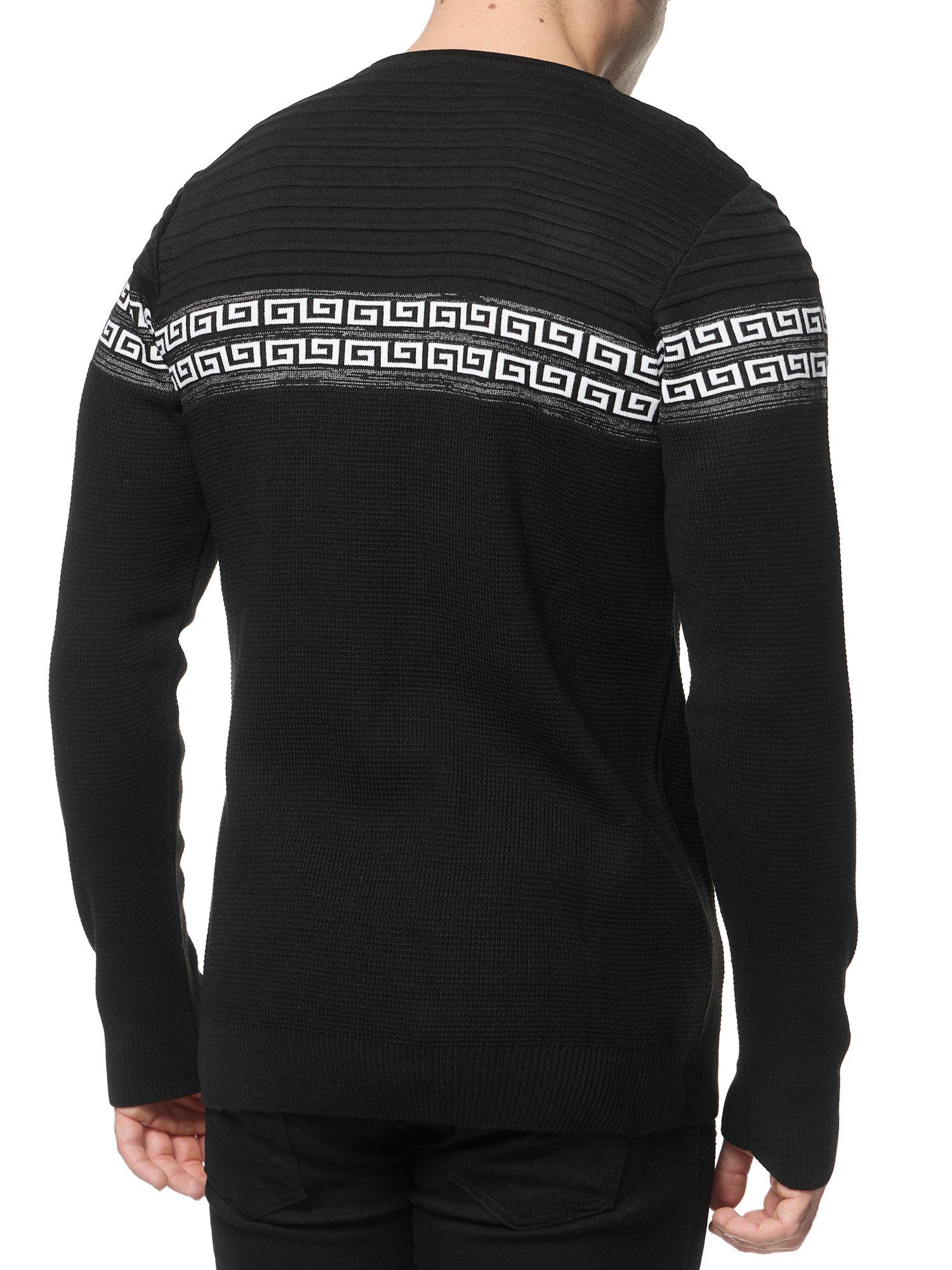Banco Rundhalspullover Rundhals Basic Pullover Ganzjahrpullover Winter Herbst Frühling