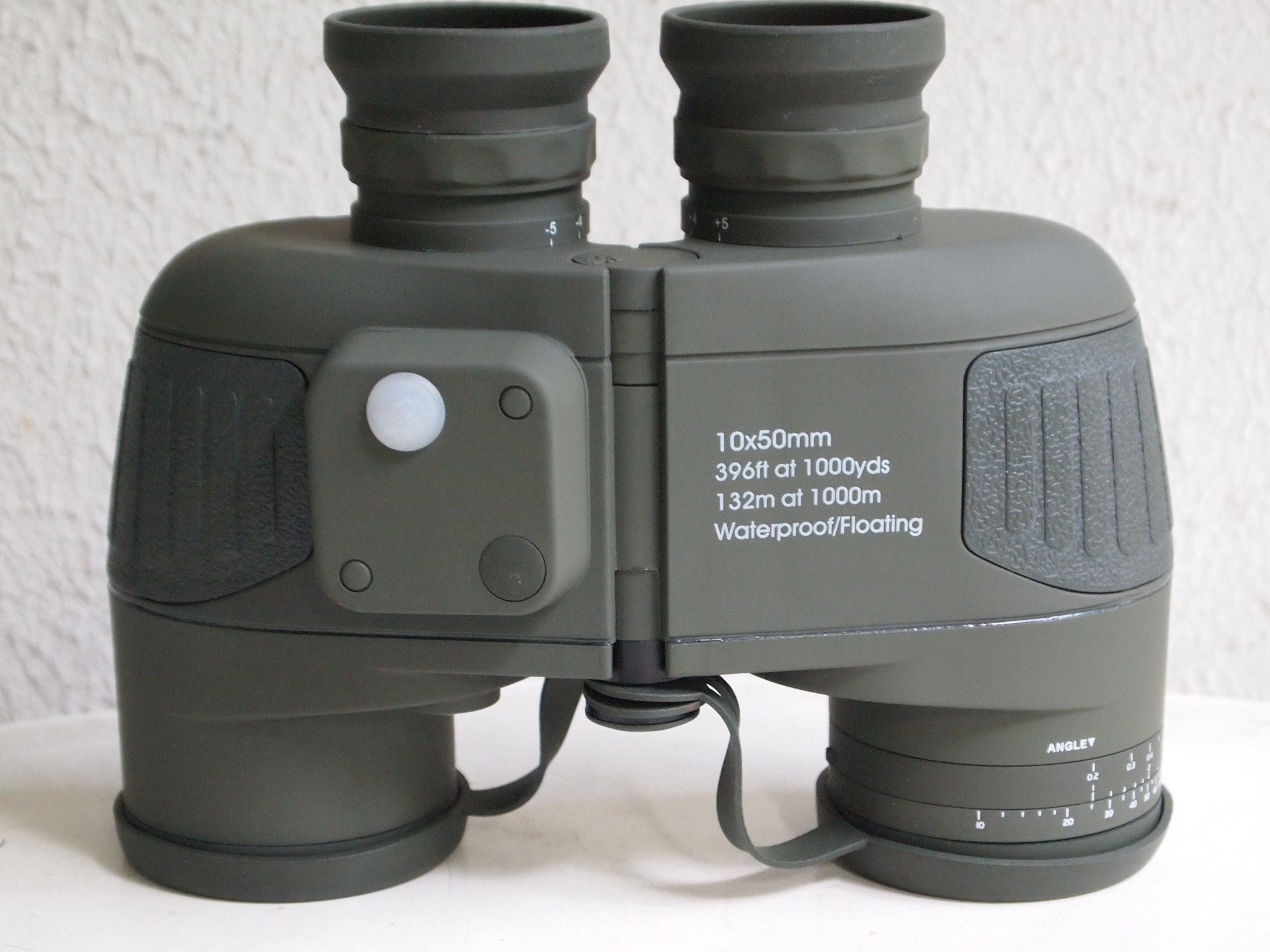 Militär Marine Fernglas 10x50, BAK4 Porro - Prismen, 360° Kompass Fernglas