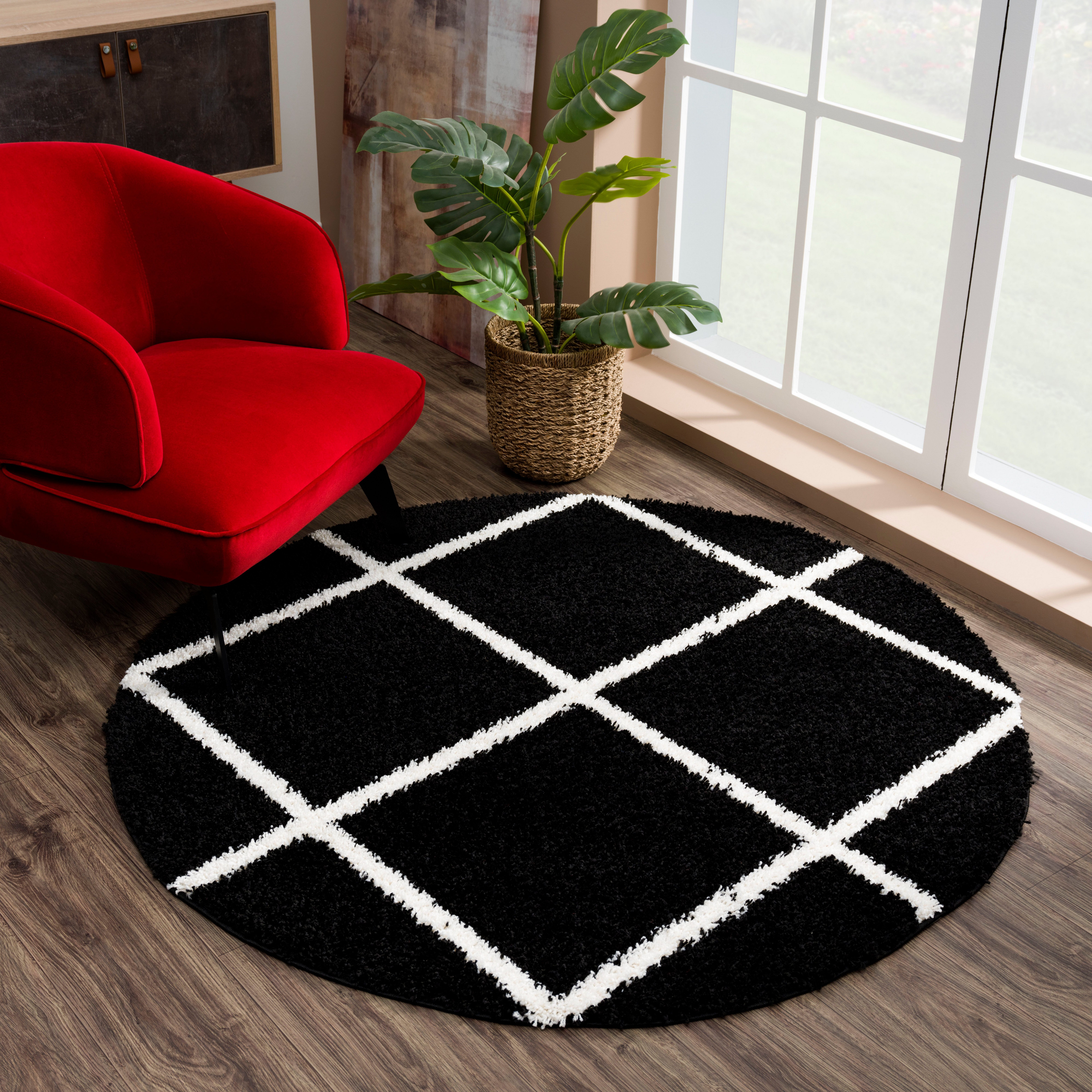 Sanat Hochflor-Teppich Madrid, rund, Höhe: 30 günstig online kaufen