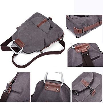 Fivejoy Cityrucksack Handtasche Schultertasche Canvas Casual Damen Schultasche, Für Arbeit Schule Shopper Lässige täglich