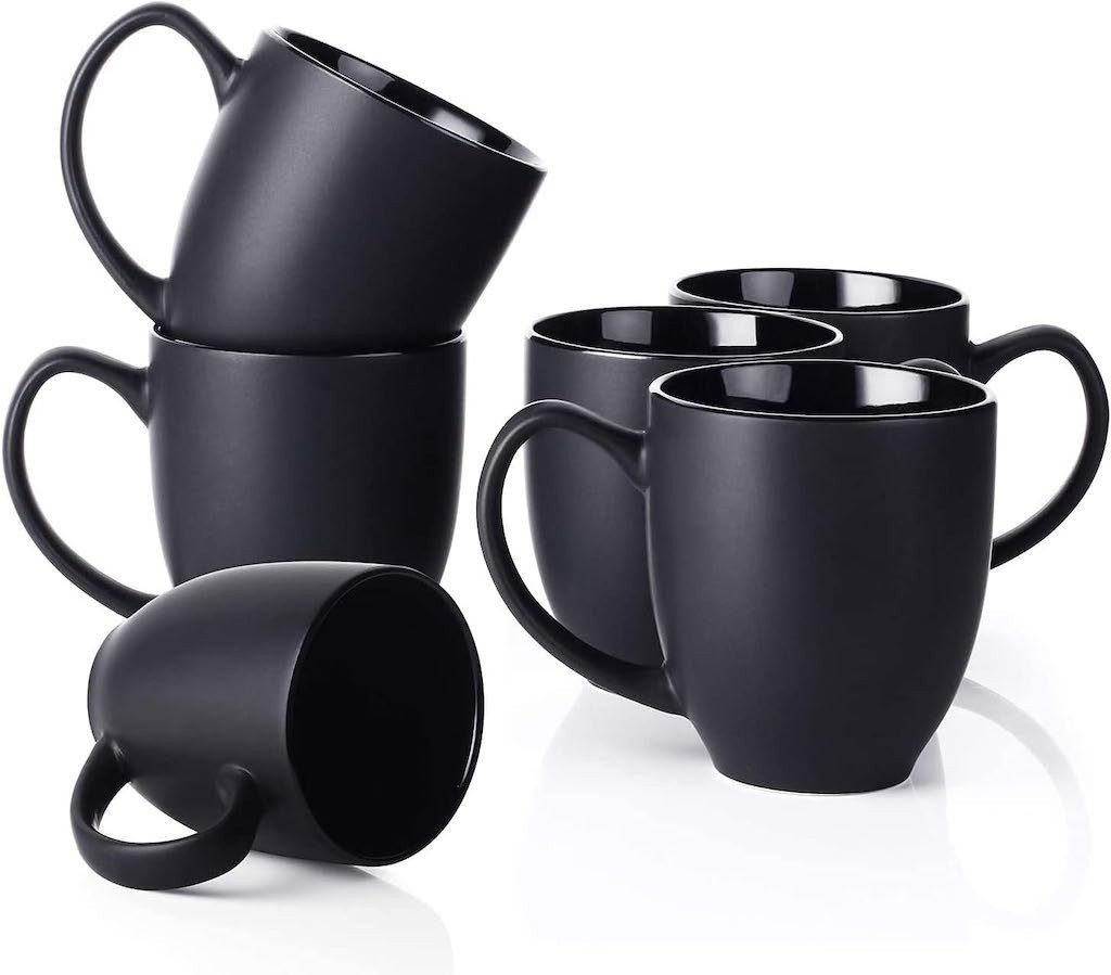 Dowan Becher Kaffeetasse, Keramik-Kaffeetassen-Set, 470 ml, große Keramiktasse