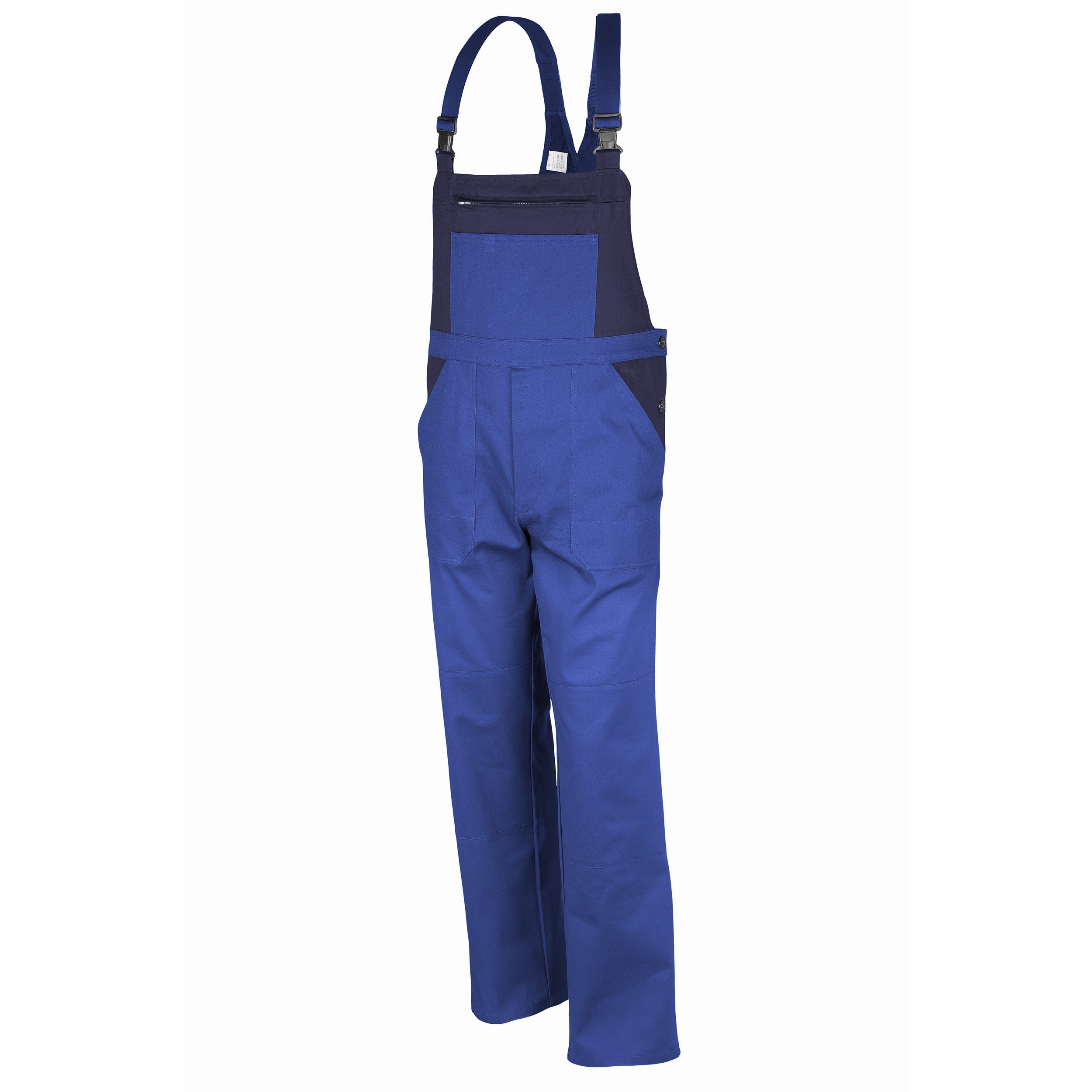 QUALITEX HIGH QUALITY WORKWEAR Arbeitslatzhose basic 2-farbig Latzhose BW 240 g - standard Blaumann kornblau/marine