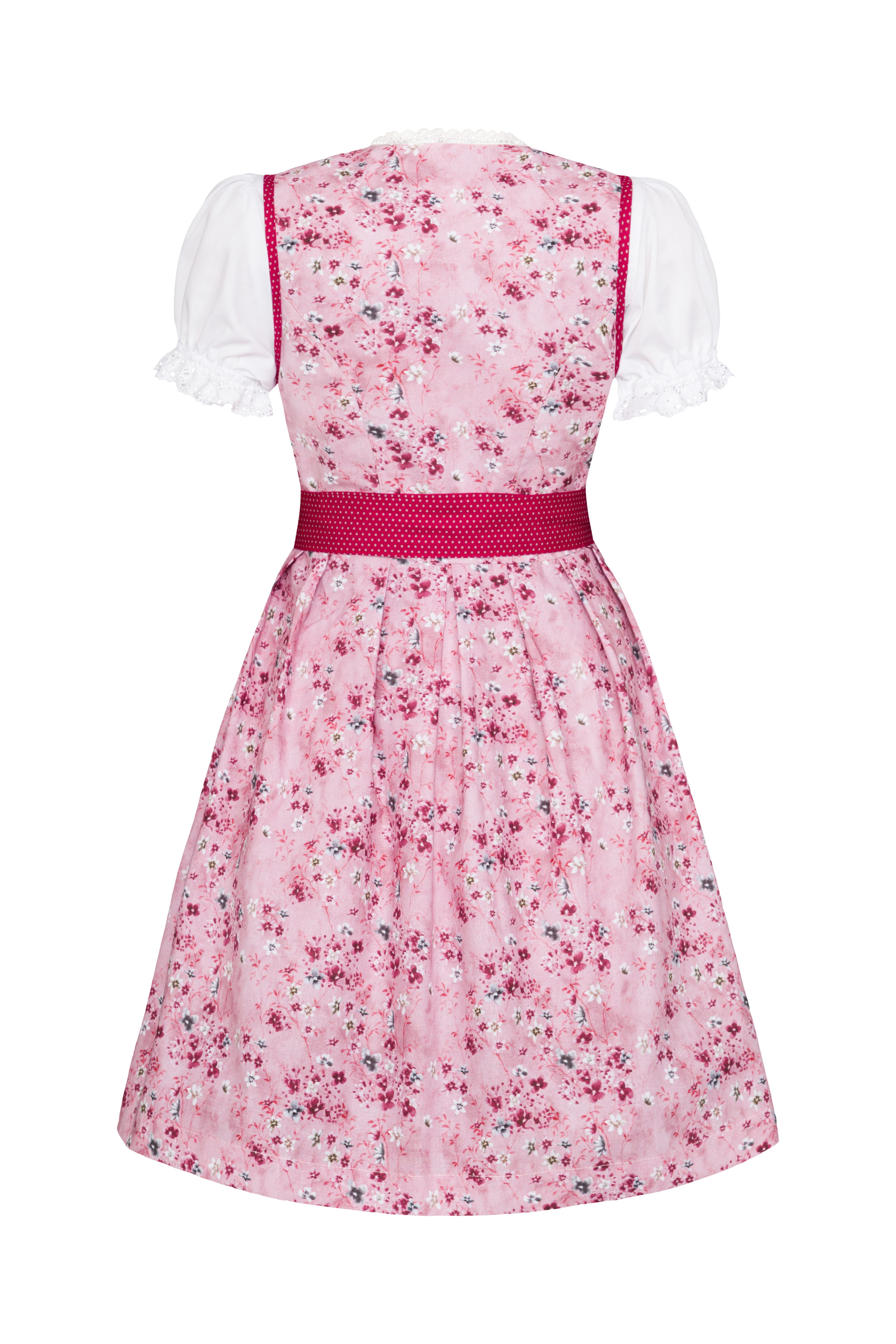 Ramona Lippert Dirndl Kinderdirndl Kiki 3-teilig – Rosa mit Blumenmuster