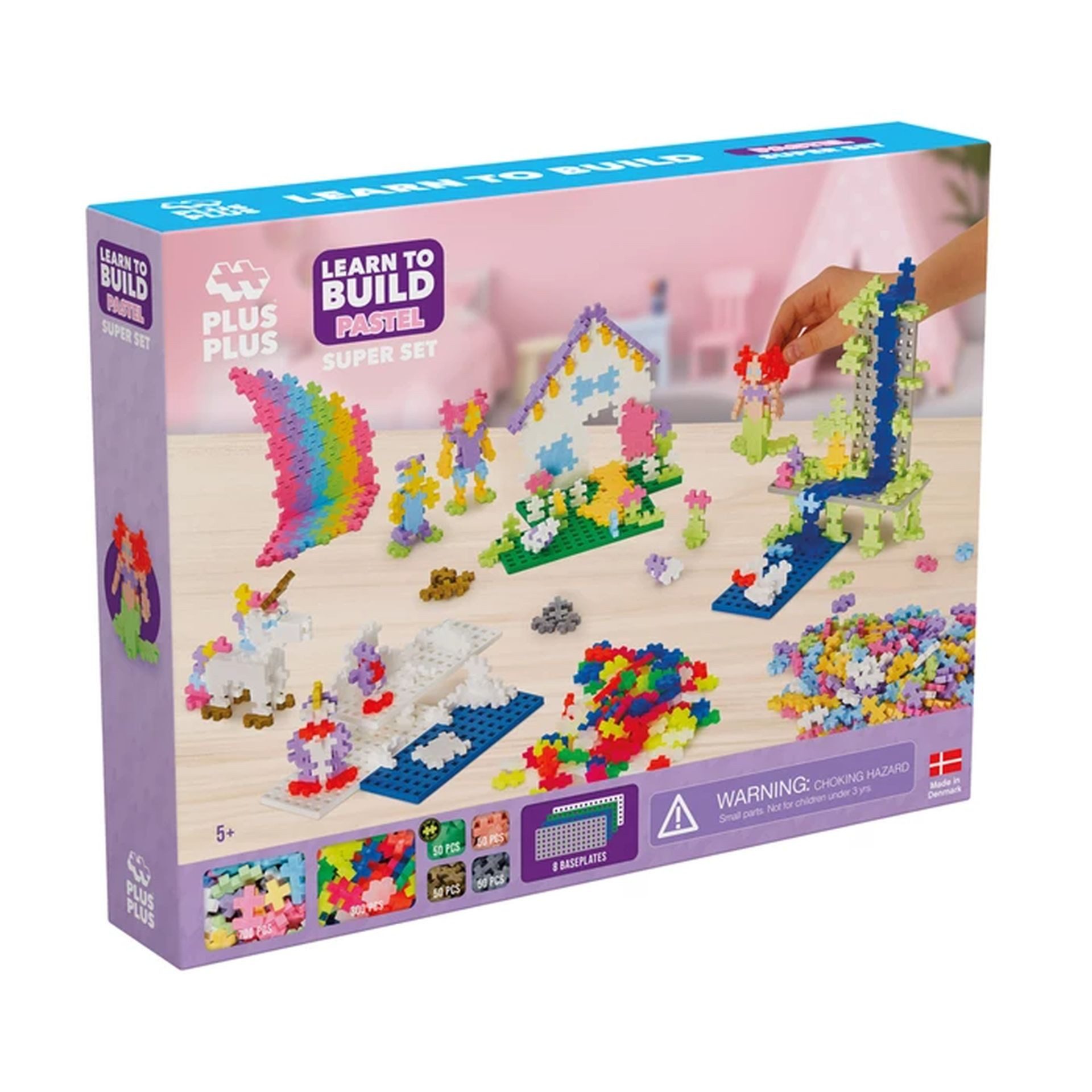 1200 Kreativ Bausteine Pastell Super Set Konstruktionsspielsteine