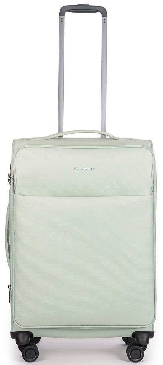 Stratic Weichgepäck-Trolley Stratic Light + M, mint, 4 Rollen, Reisekoffer Reisegepäck Aufgabegepäck TSA-Zahlenschloss