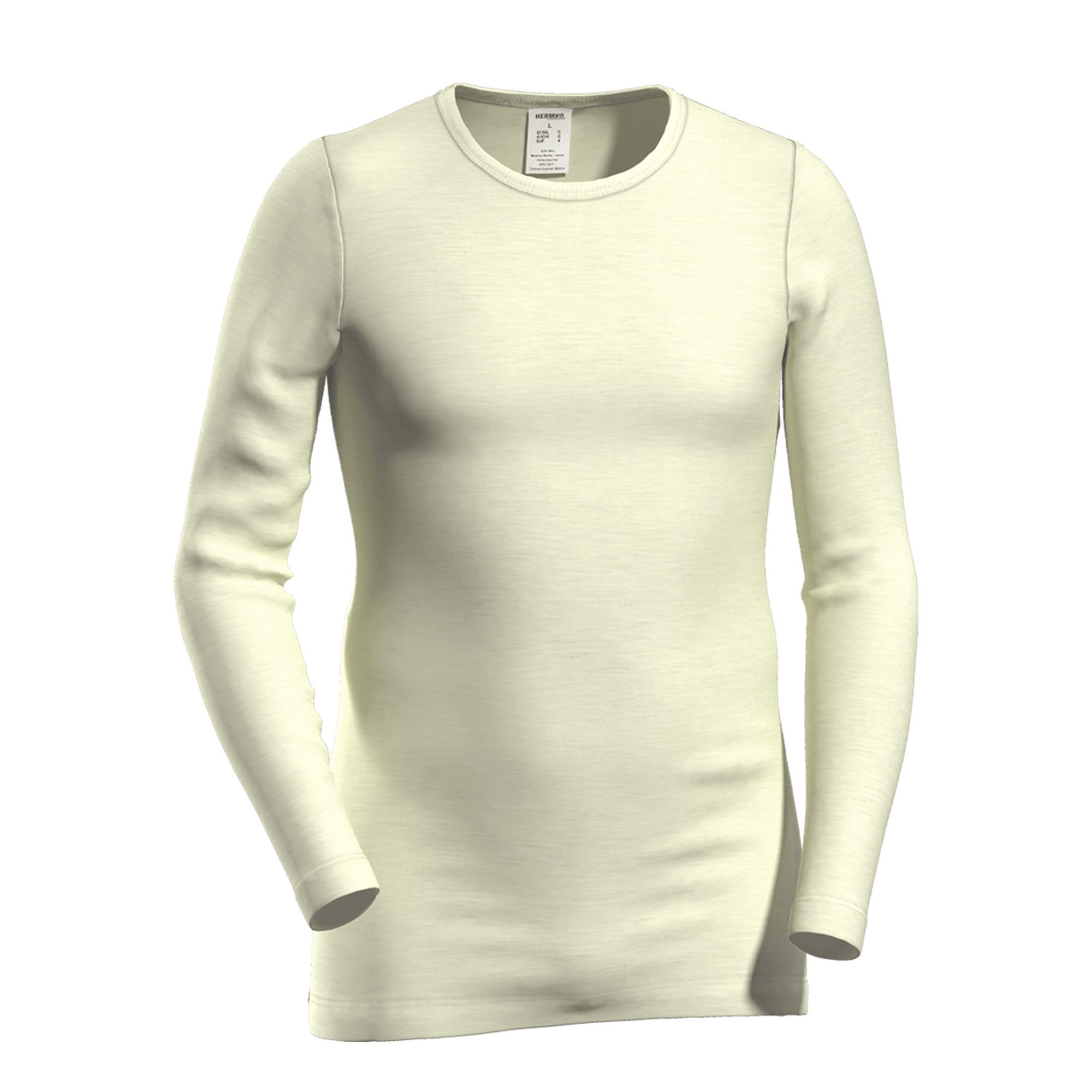 HERMKO Unterziehshirt 40640 Herren langarm Shirt mit Rundhals aus Merinowol günstig online kaufen