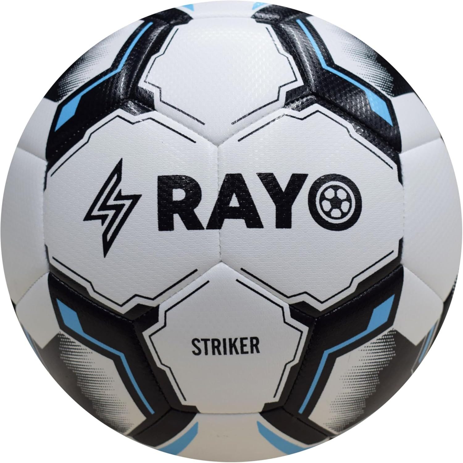Rayo Fußball Striker 32 Panel maschinengenähter Fußball der Größe 5, (Ligen und Akademien für professionelle Spiele, IN DER BOX: 1 * Größe 5 Fußball, Für das Training in Vereinen), TRAININGSBALL IN PROFIQUALITÄT