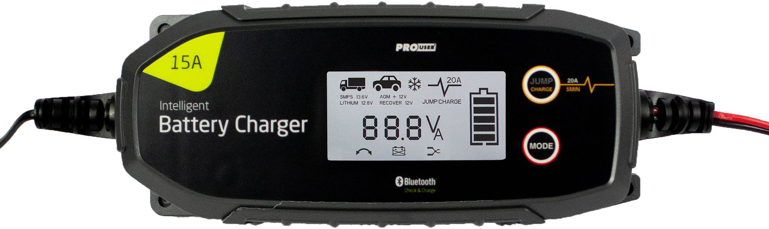 PROUSER Mikroprozessor Ladegerät 15A IBC15000B Autobatterie-Ladegerät (15000 mA)