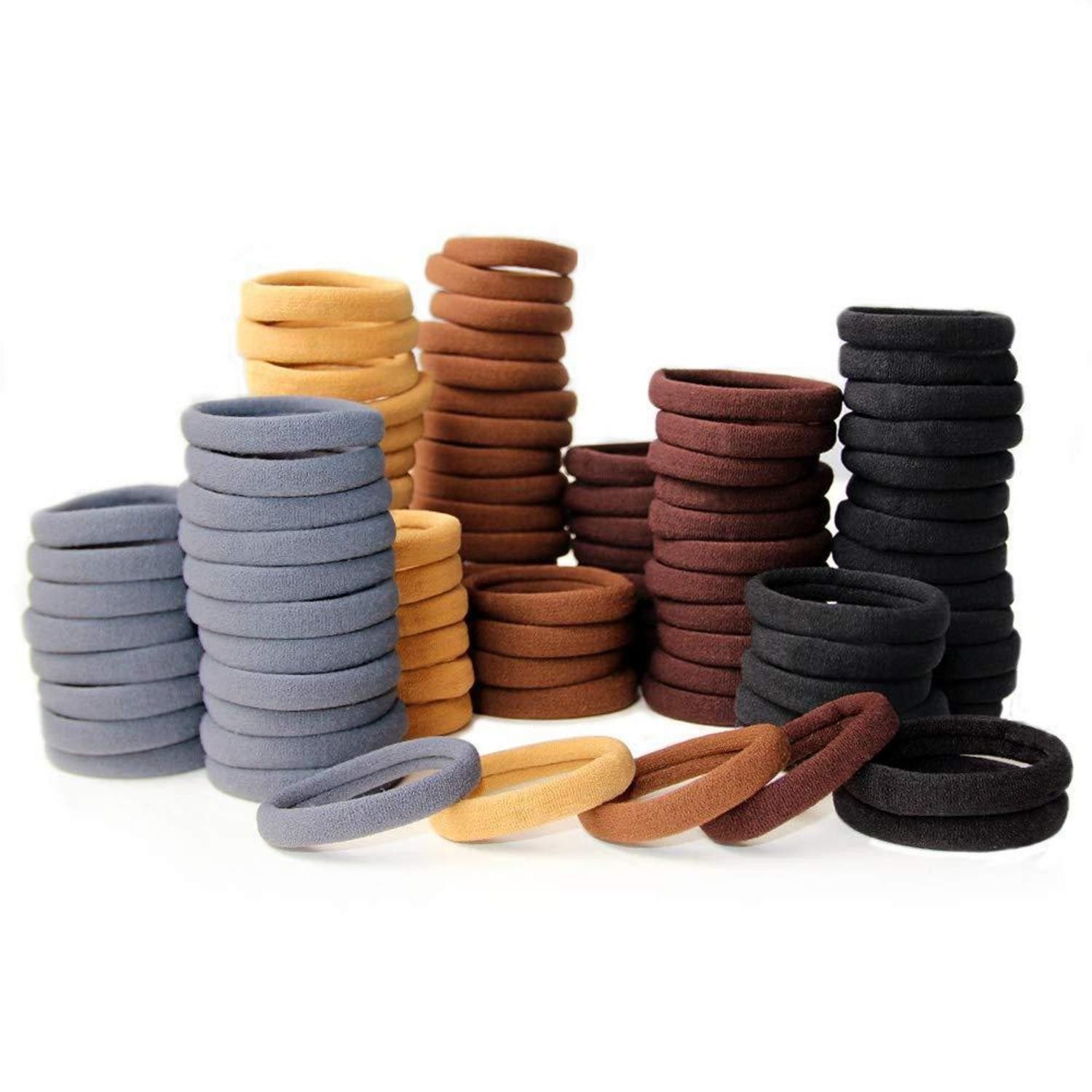 Haargummi 100 Stück Elastische Haargummis Damen Mädchen Pferdeschwanz Scrunchies