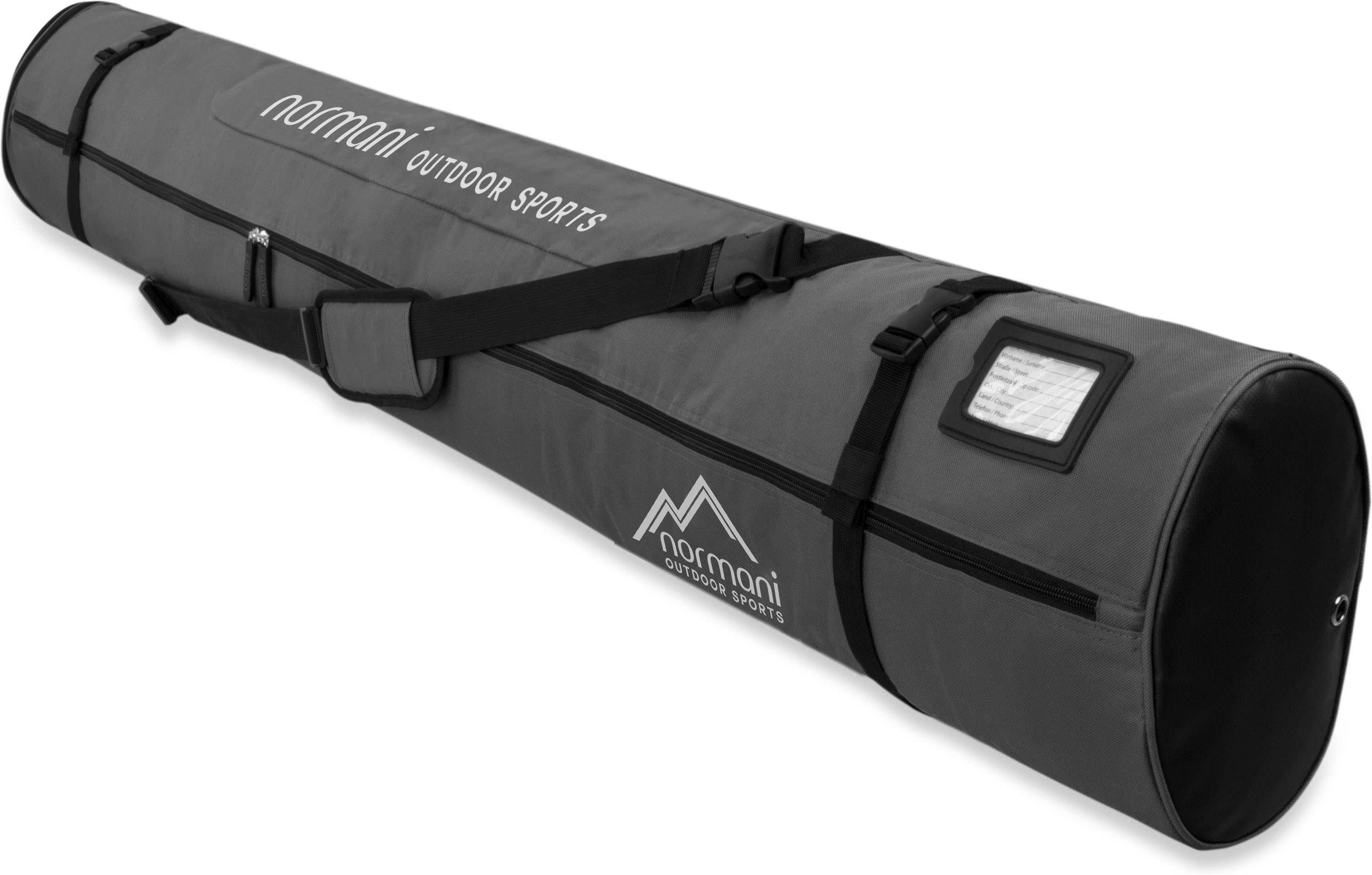 gute Qualität normani Sporttasche Skitasche Glacier Run cm Skistöcke Skier von 160 Skihülle Transporttasche Anthrazit - 160/190, cm und Längenverstellbar Skitasche Aufbewahrungstasche 190 bis für
