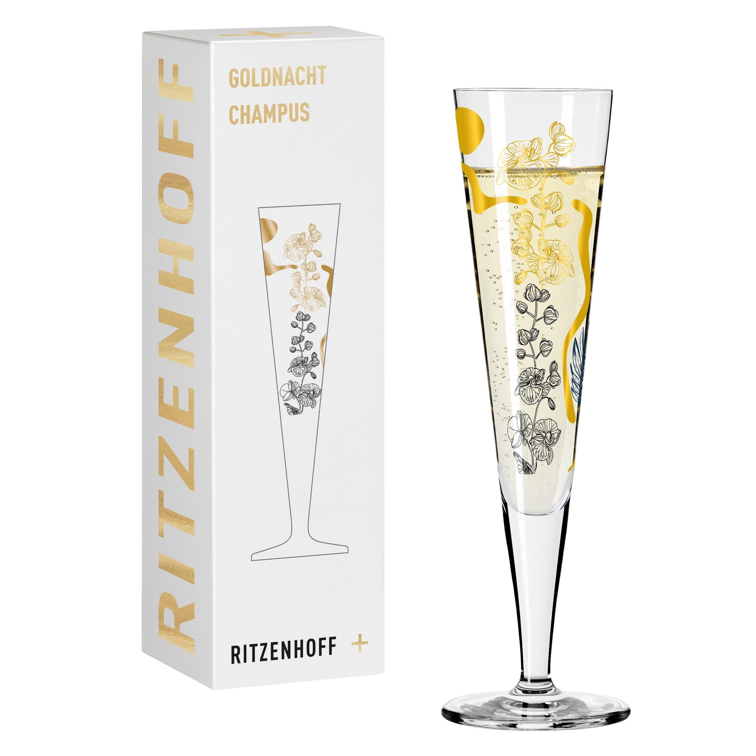 Champagnerglas Goldnacht