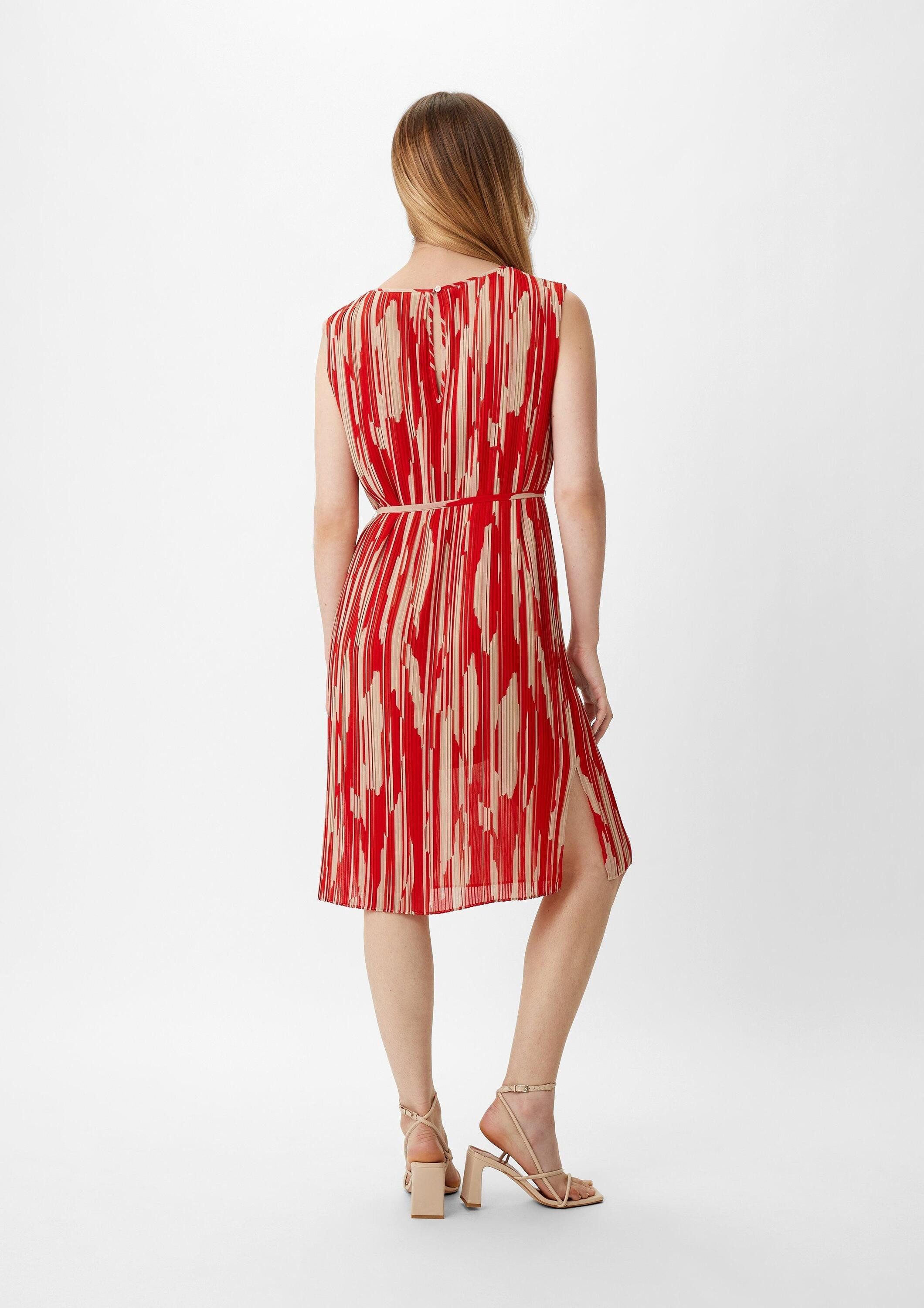 comma Minikleid Kleid Chiffonkleid mit Plisseefalten
