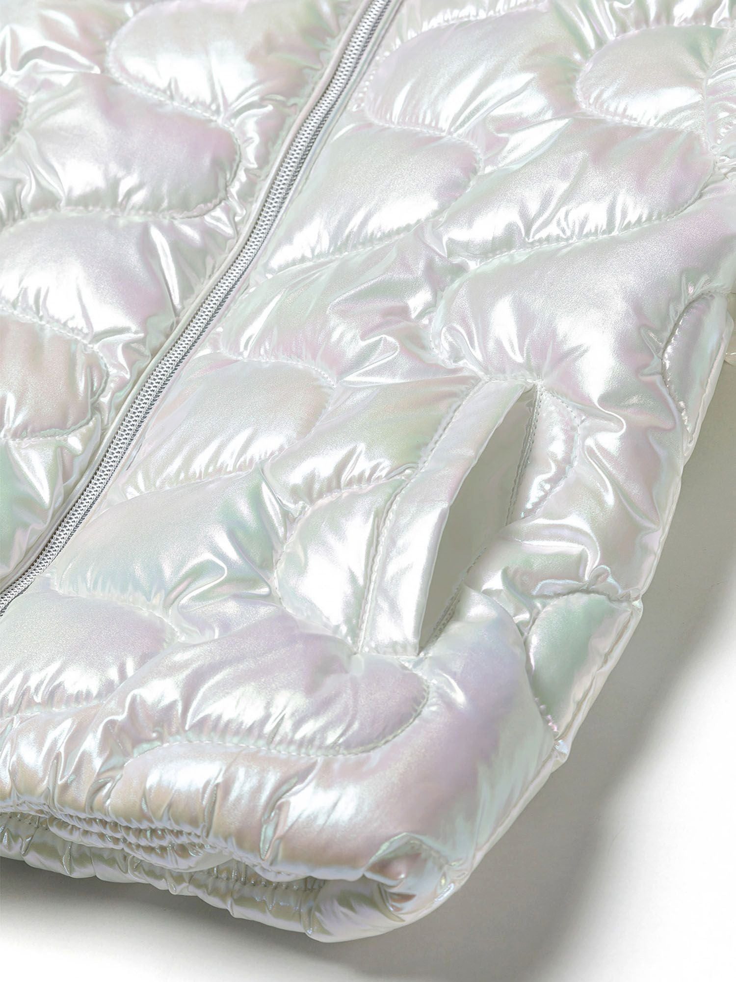 MINOTI Steppjacke für Mädchen mit Stehkragen Perlmutt-Schimmer – Bild 5 von 5