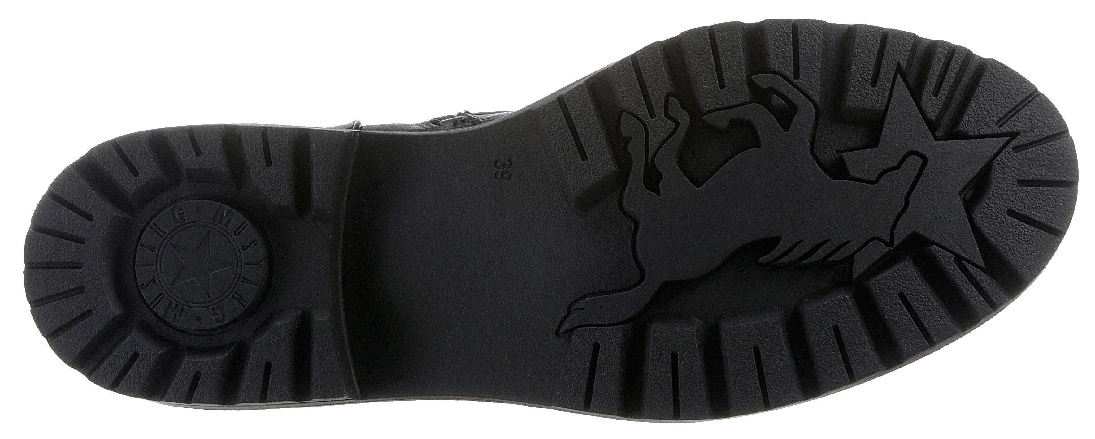 Mustang Shoes Stiefelette mit Innen-Reißverschluss schwarz