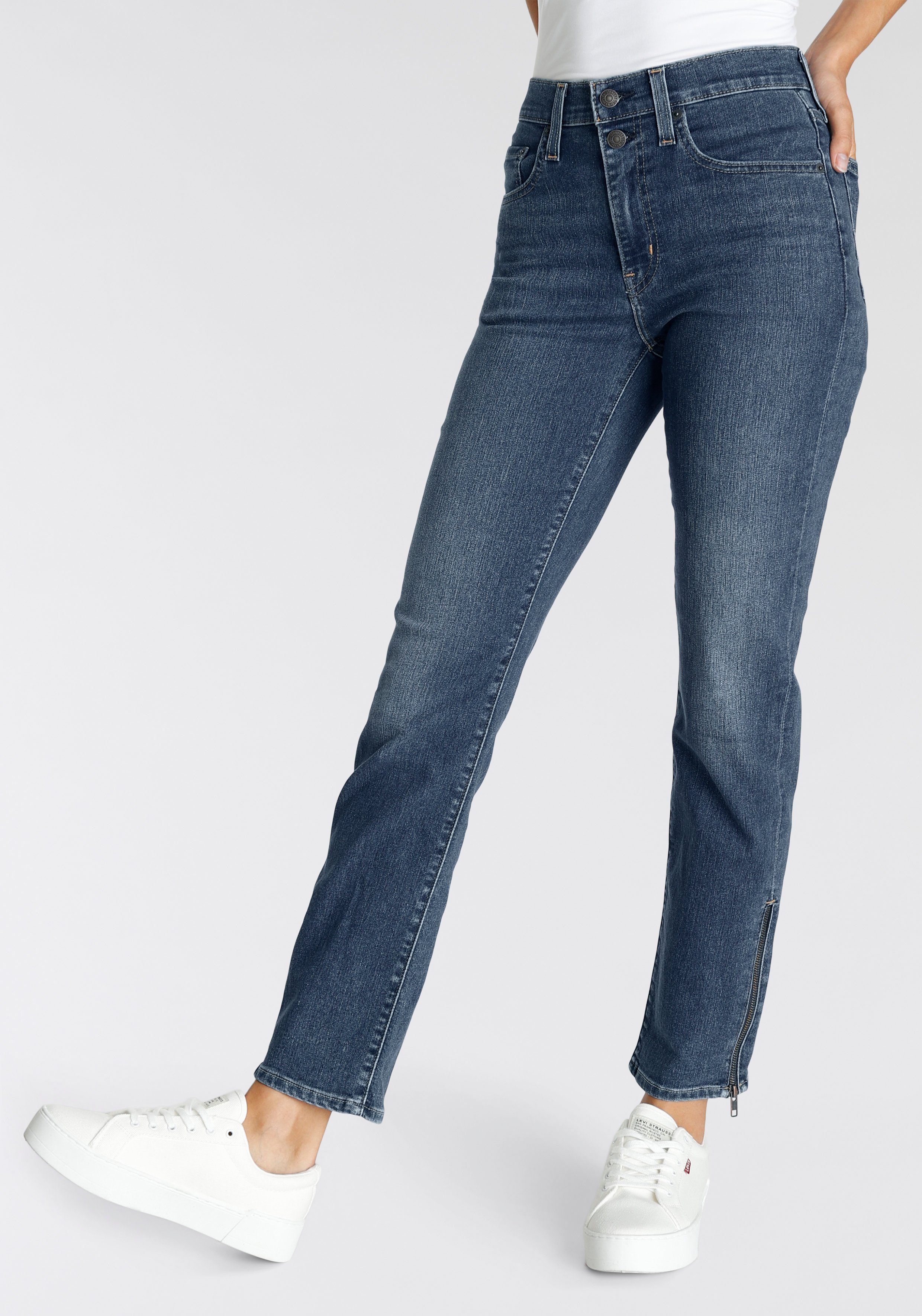 Levi's® 5-Pocket-Jeans 724 BUTTON SHANK mit Reisverschlussdetail am Saum günstig online kaufen