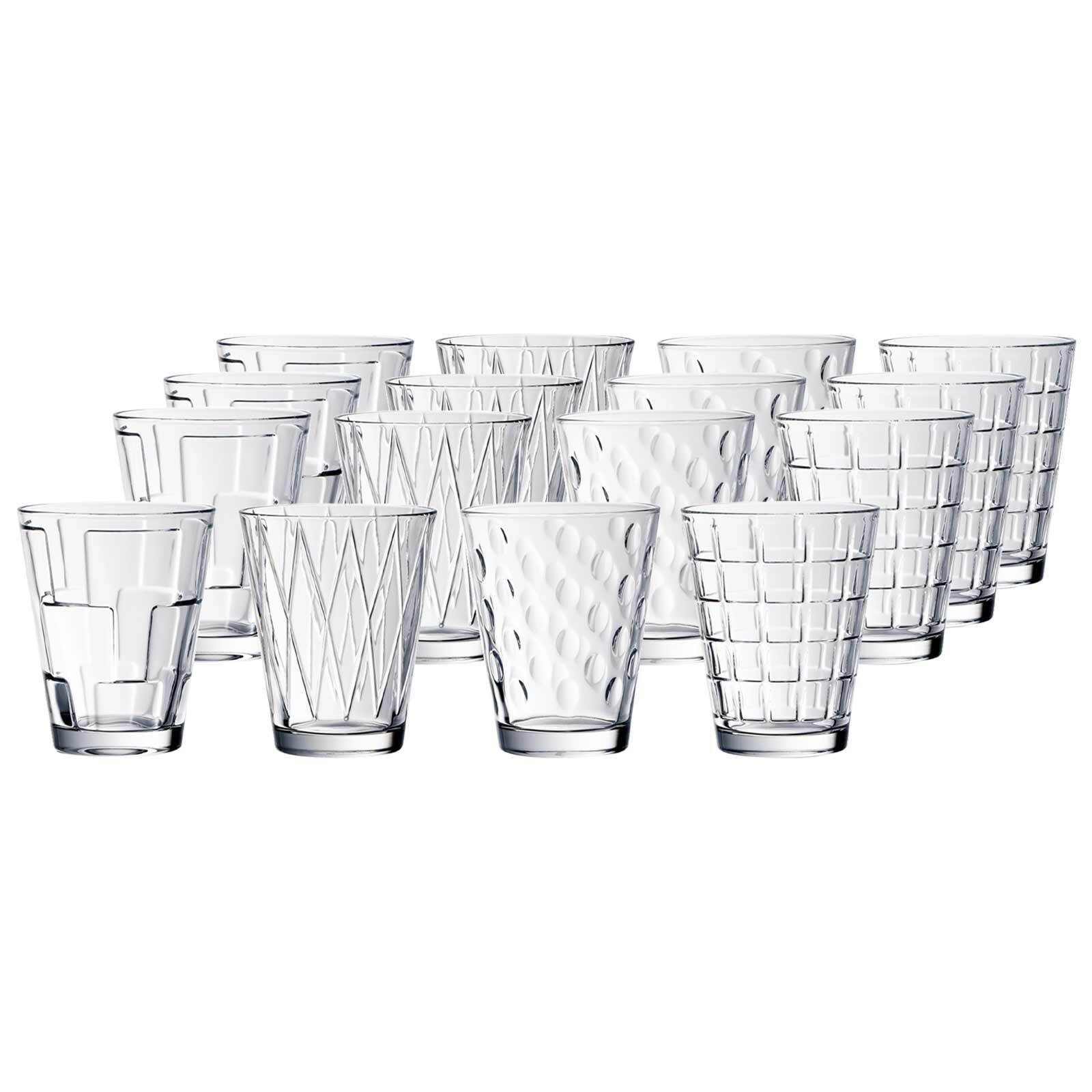 Villeroy & Boch Glas Dressed Up Wassergläser 310 ml 16er Set, 16-tlg., Glas