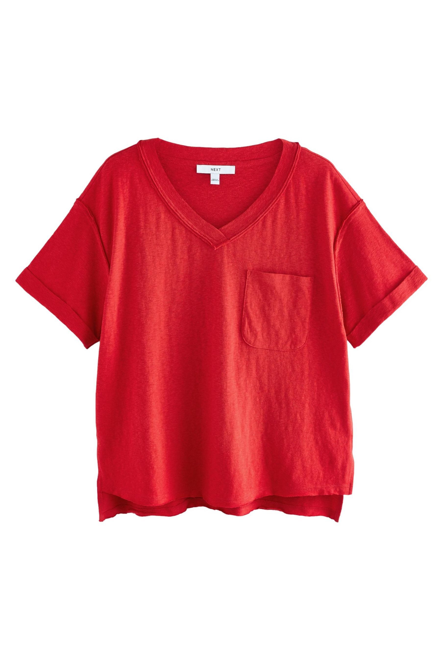Next V-Shirt Legeres Oversize-T-Shirt mit V-Ausschnitt günstig online kaufen