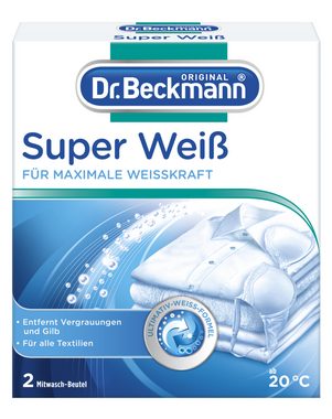 Dr. Beckmann Super Weiß, entfernt Grauschleier, hilft gegen Vergilbungen, 2x 40g Spezialwaschmittel (1-St)