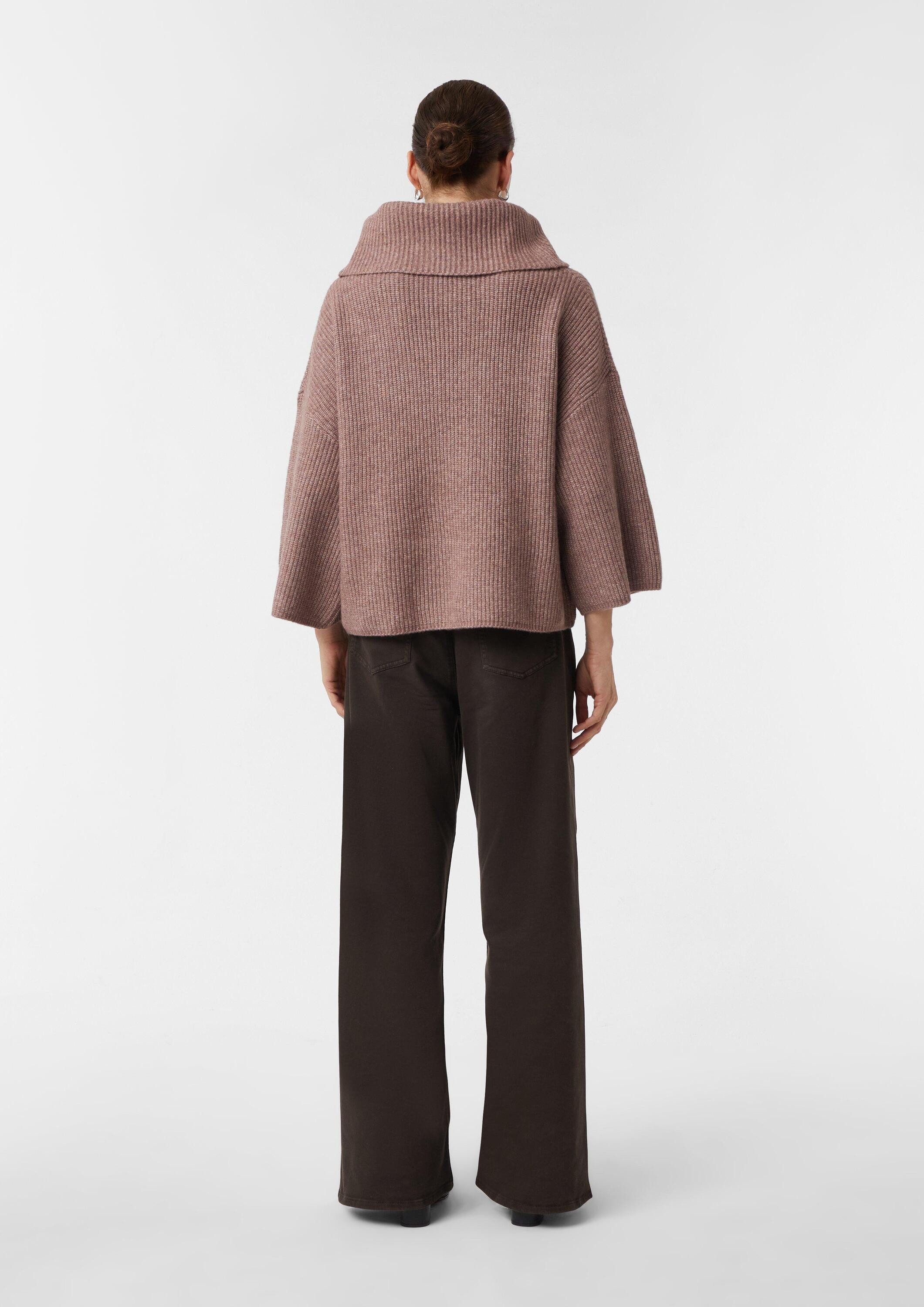 comma Poncho Indoor-Poncho Poncho mit weitem Rollkragen