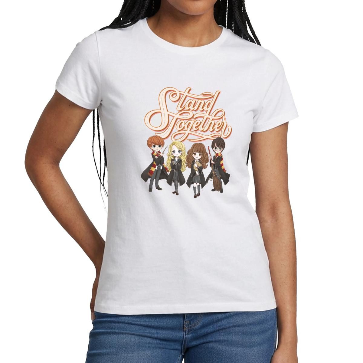 Spreadshirt T-Shirt Harry Potter Animierte Charaktere Stand Together Frauen T-Shirt (1-tlg)