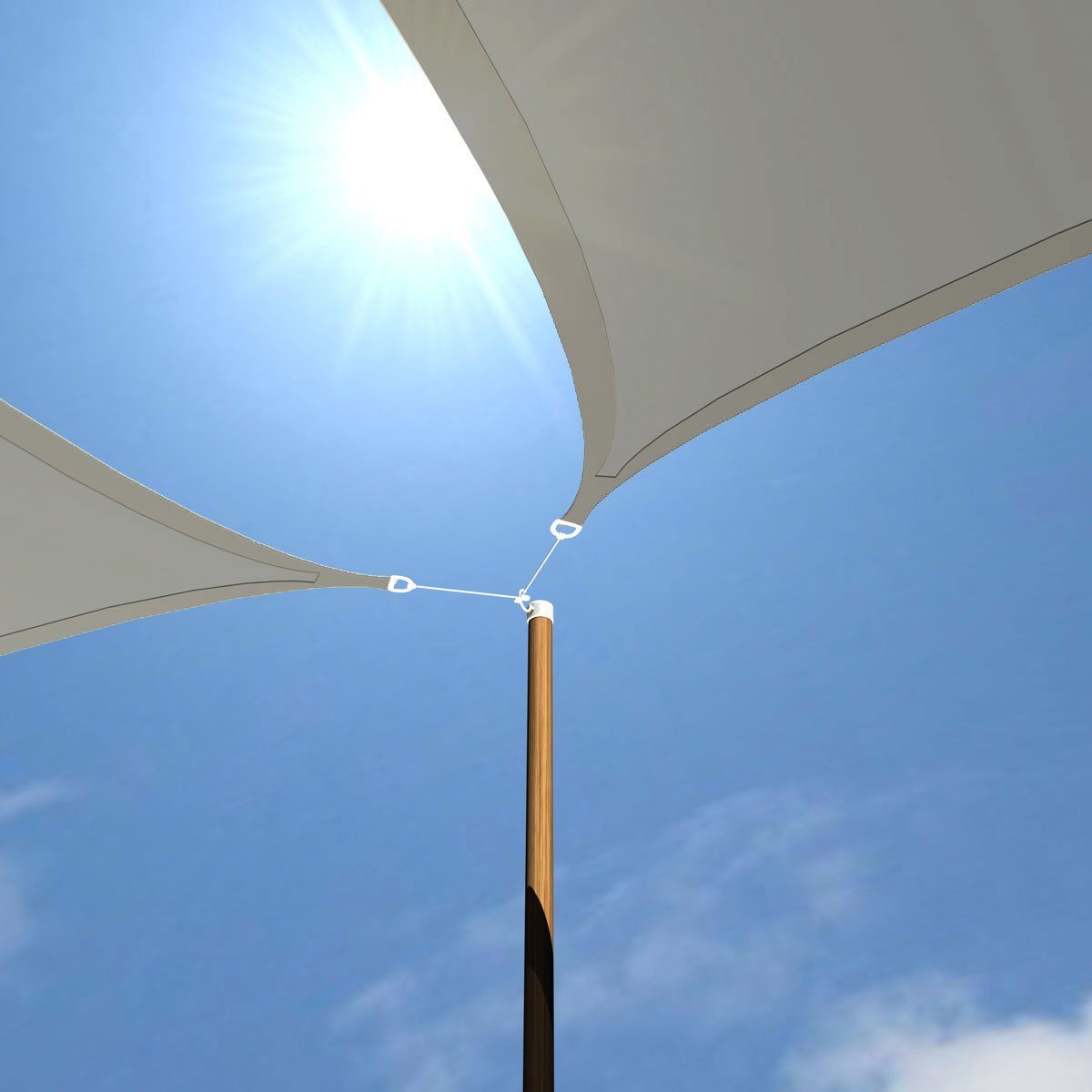 AMANKA Sonnensegel »Sonnensegel UPF50+ UV Wasserabweisend Wetterfest«,  3x3x3m Dreieck grau online kaufen | OTTO