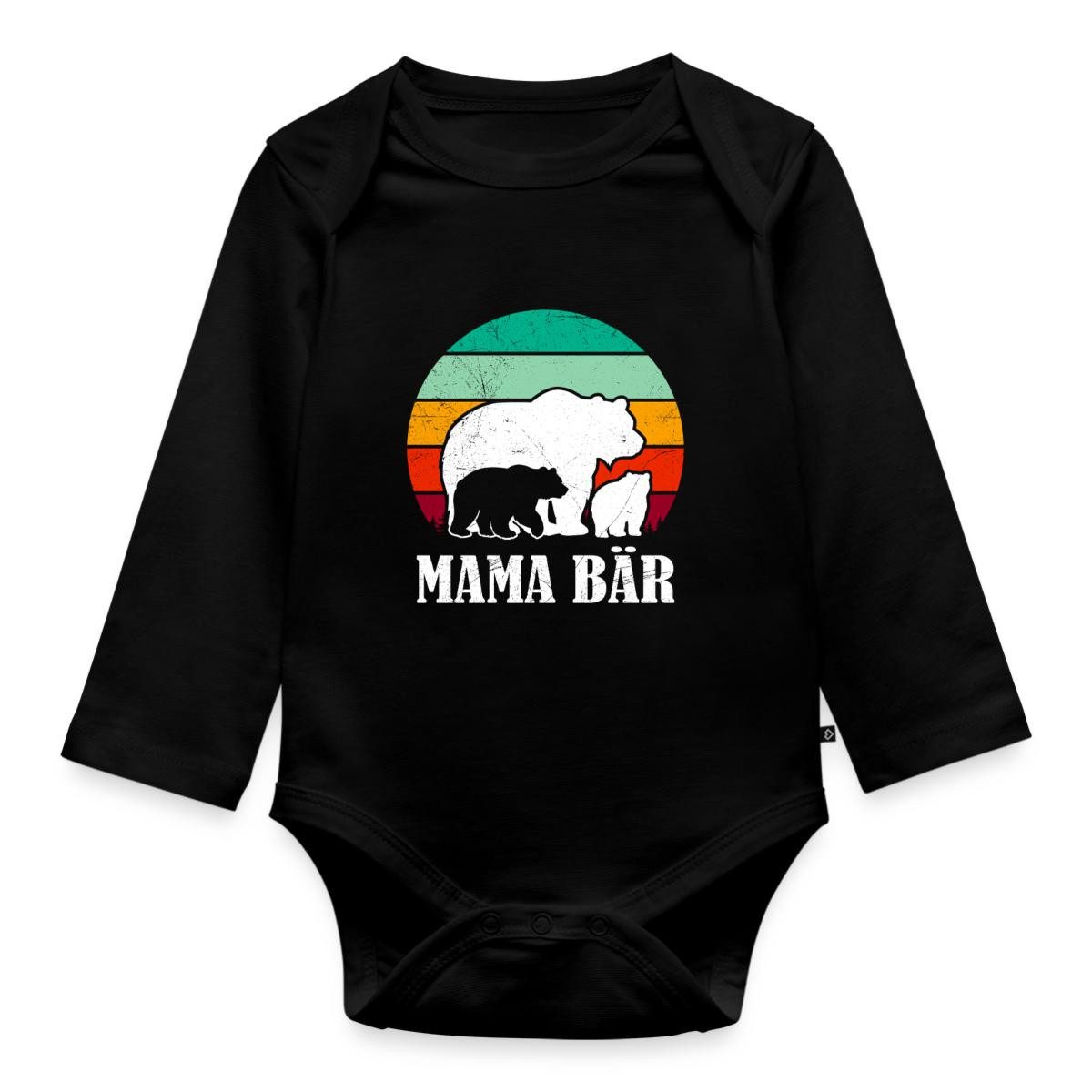 Langarmbody Mama Bär, Bärenfamilie Mutter Tages Baby Body Langarm