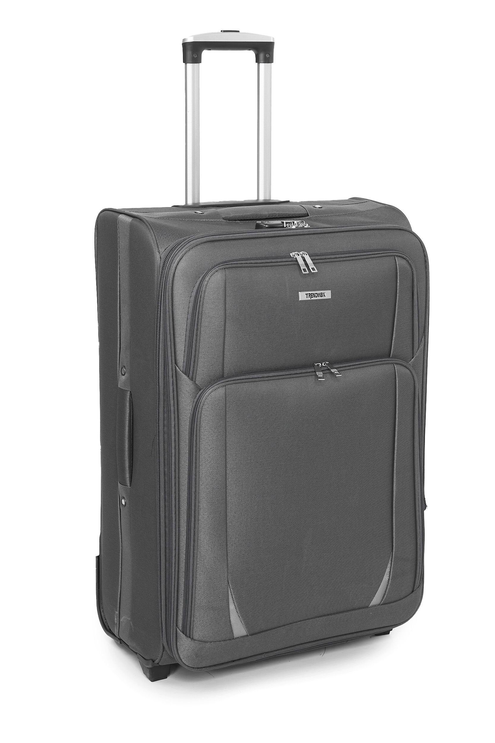 ZELLERFELD Koffer Trendmax Reisekoffer Größe Gepäckträger Reise Koffer Trolley Stoff Set