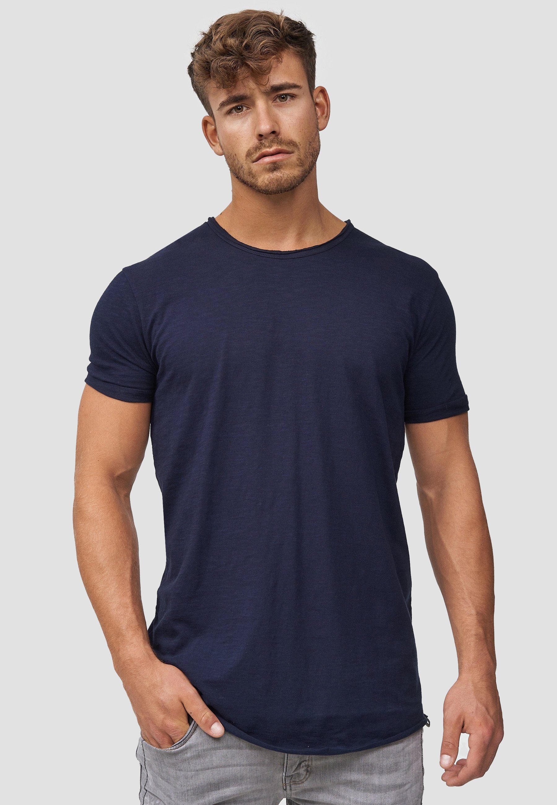 Indicode Kurzarmshirt Willbur Tee Navy | T-Shirts