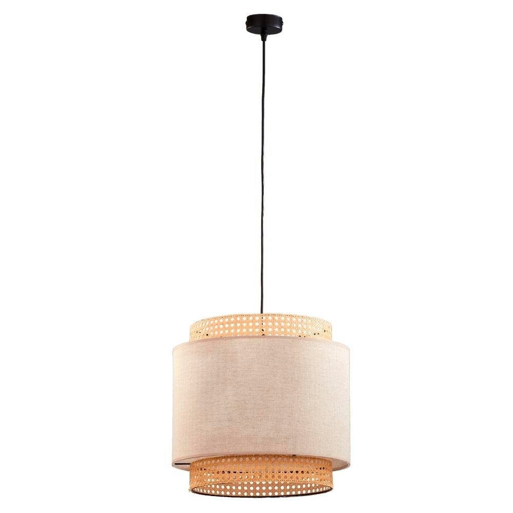 famlights Hängeleuchte, Pendelleuchte Kate in Beige und Braun E27 380mm, keine Angabe, Leuchtmittel enthalten: Nein, warmweiss, Hängeleuchte, Pendellampe, Pendelleuchte