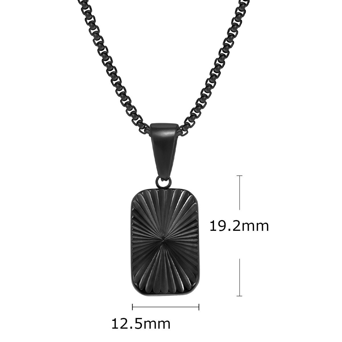KARMA Kette mit Anhänger Erbskette Herren Halskette Edelstahl Silber Schwarz Gold mit Anhänger (Geschenk für Herren modern), Edelstahlhalskette Kette Herrenhalskette Herrenkette