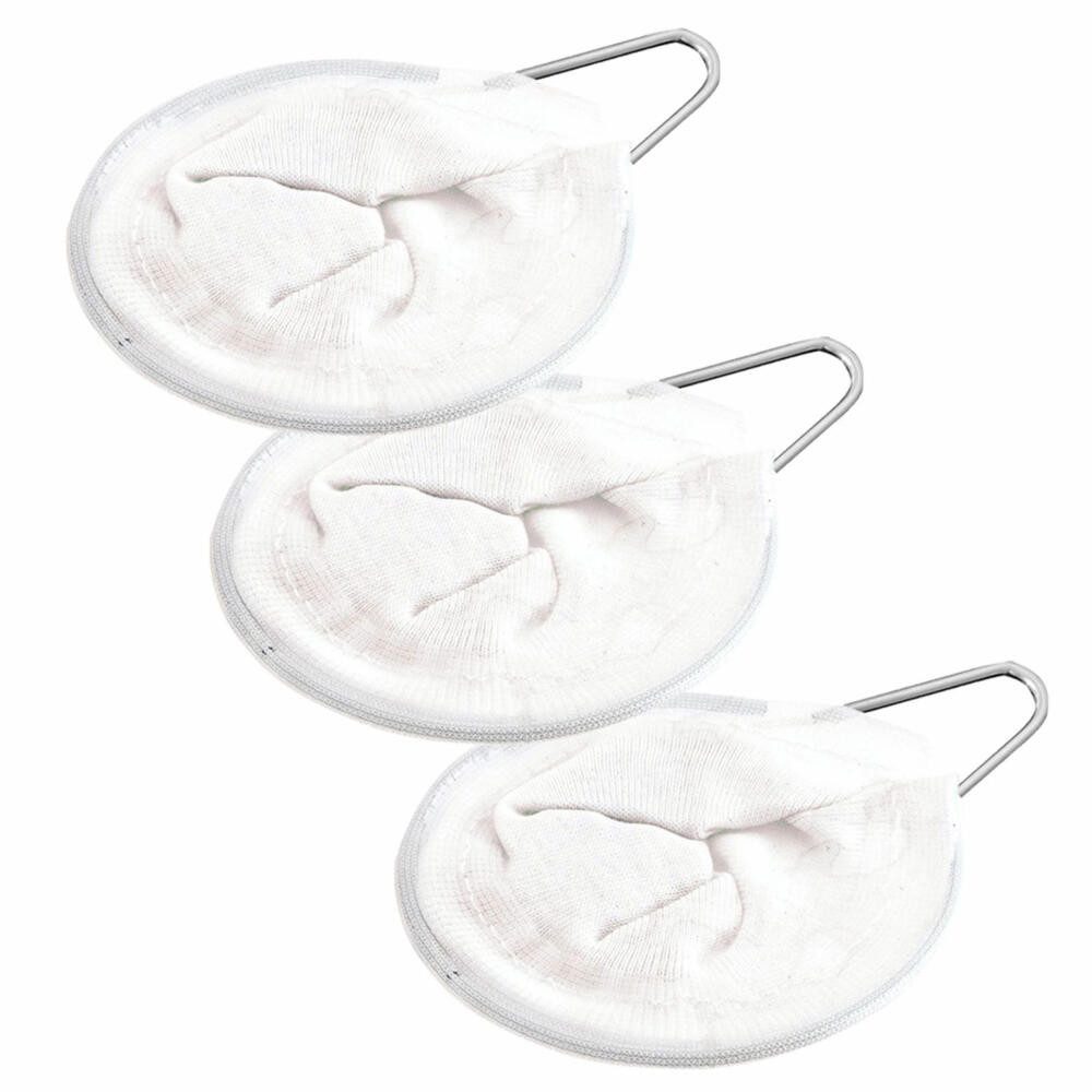 WESTMARK Teesieb 3 Teenetze, für je 2 Tassen, Durchmesser: 7 cm, Baumwolle, Baumwolle, Edelstahl 18/8, nachhaltig, platzsparend, langlebig