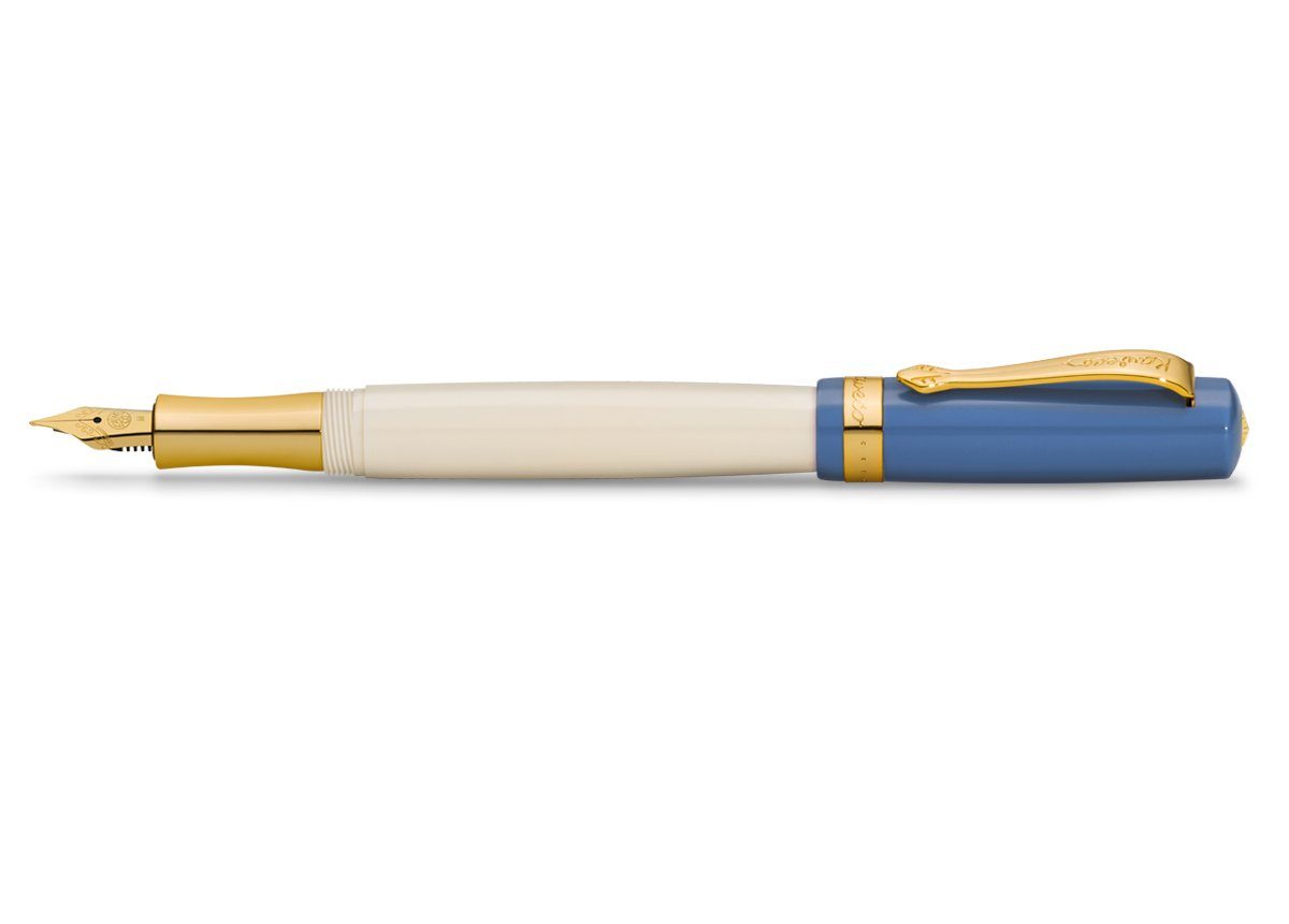 Kaweco Kaweco STUDENT Füllhalter 50's Rock, Federbreite M, Blau Tintenglas (Füllhalter mit Tintenpatrone, 0-tlg., MADE IN GERMANY)