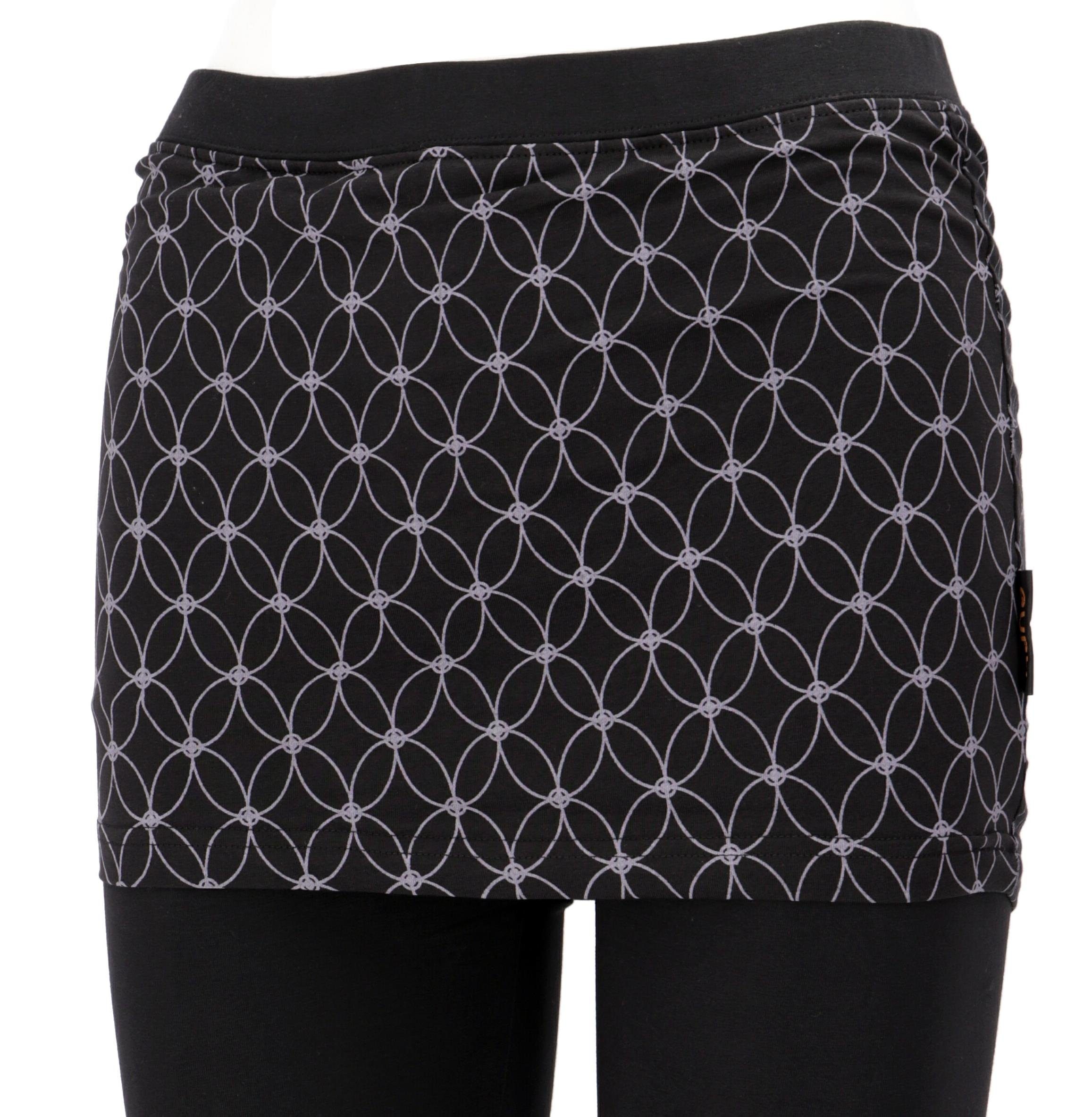 Guru-Shop Hose & Shorts Yoga-Hose, Leggings mit Minirock aus.. alternative Bekleidung