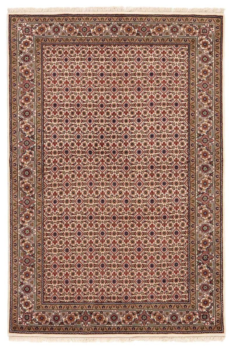 Orientteppich Indo Täbriz 138x205 Handgeknüpfter Orientteppich, Nain Trading, rechteckig, Höhe: 12 mm