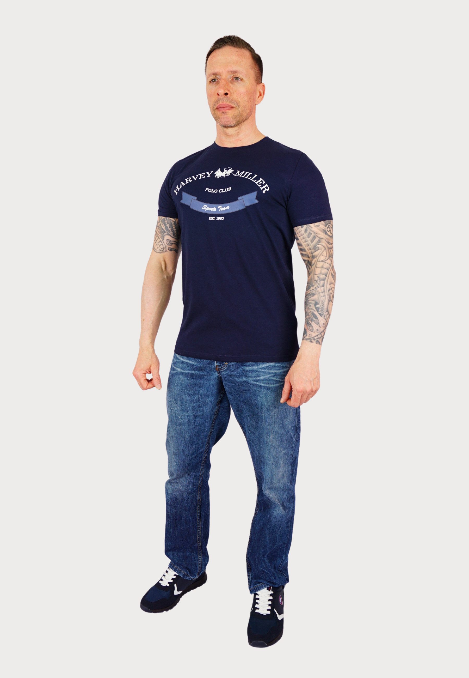 Harvey Miller T-Shirt T-Shirt Kurzarmshirt Sports günstig online kaufen