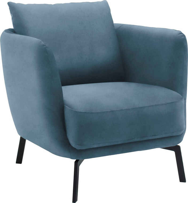 SCHÖNER WOHNEN-Kollektion Sessel Pearl - 5 Jahre Hersteller-Garantie, Maße (B/H/T): 86/68/86 cm, auch in Bouclé, Füße Metall