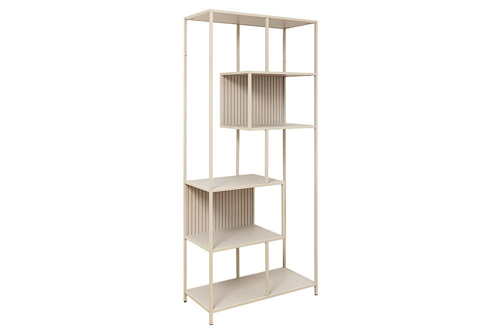 riess-ambiente Bücherregal SLIM LINE 185cm champagner beige Metall · Raumteiler mit 6 Regalböden, Einzelartikel 1-tlg., Standregal fürs Wohnzimmer/Schlafzimmer · Industrial Design