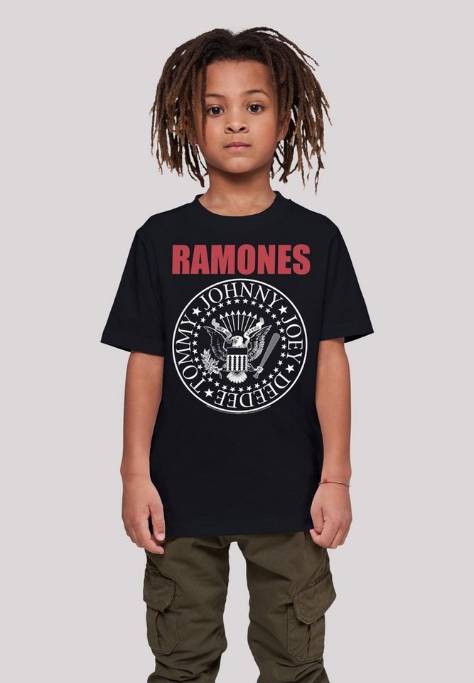 F4NT4STIC T-Shirt Ramones Rock Musik Band Red Text Seal Premium Qualität,  Band, Rock-Musik, Bequemer Schnitt zum rundum wohlfühlen