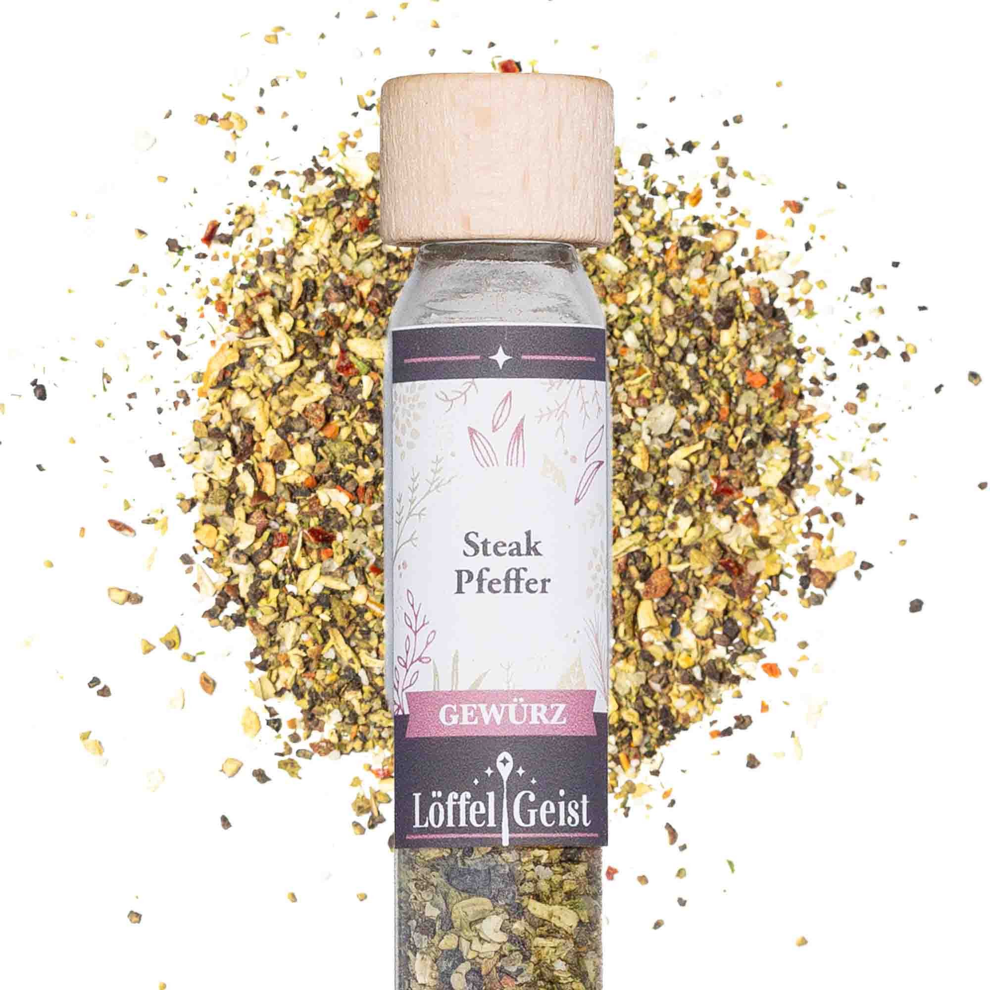 Löffelgeist Gewürz Steak Pfeffer (35g im praktischen Dosierglas)