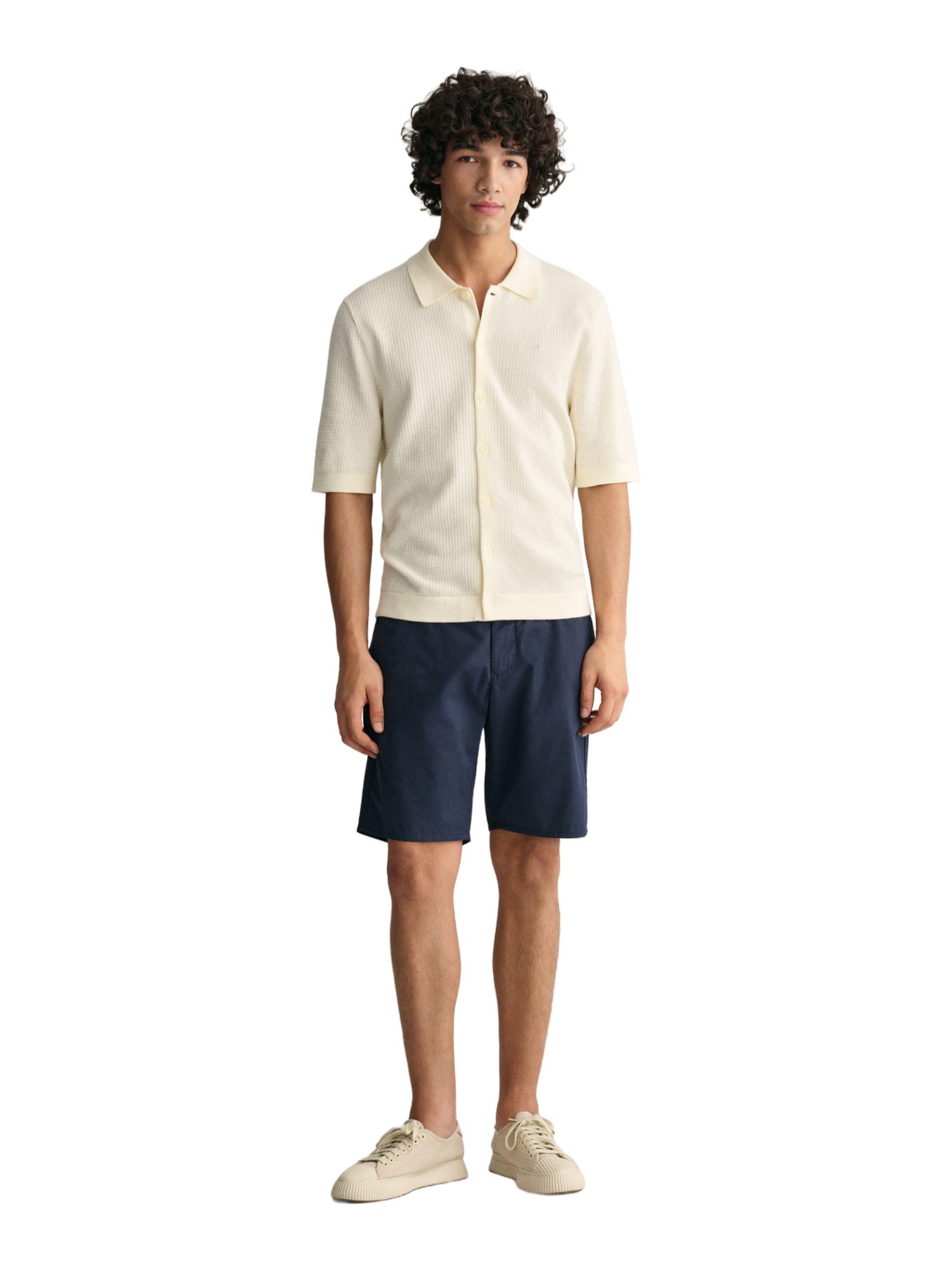 Gant Bermudas blau,Basic,Baumwolle,Unifarben,Comfort Fit,Mittel